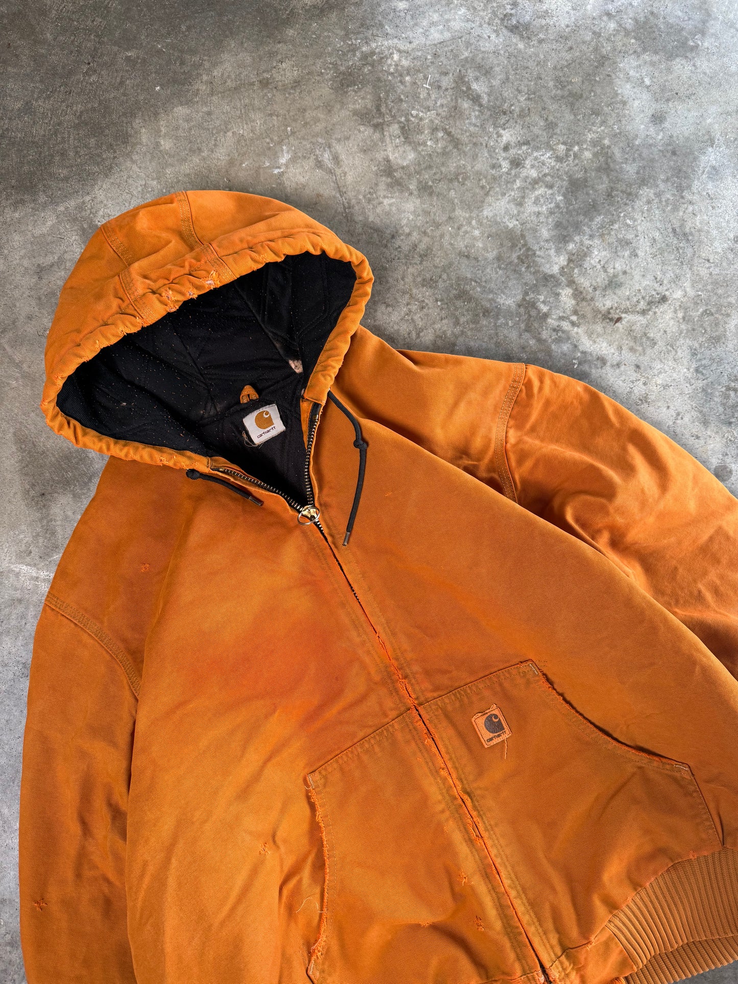 (XXL) Vintage Orange Hooded Jacket