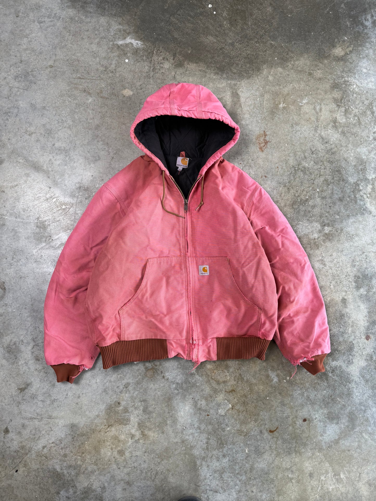 (L) Vintage Pink Carhartt Hooded Jacket