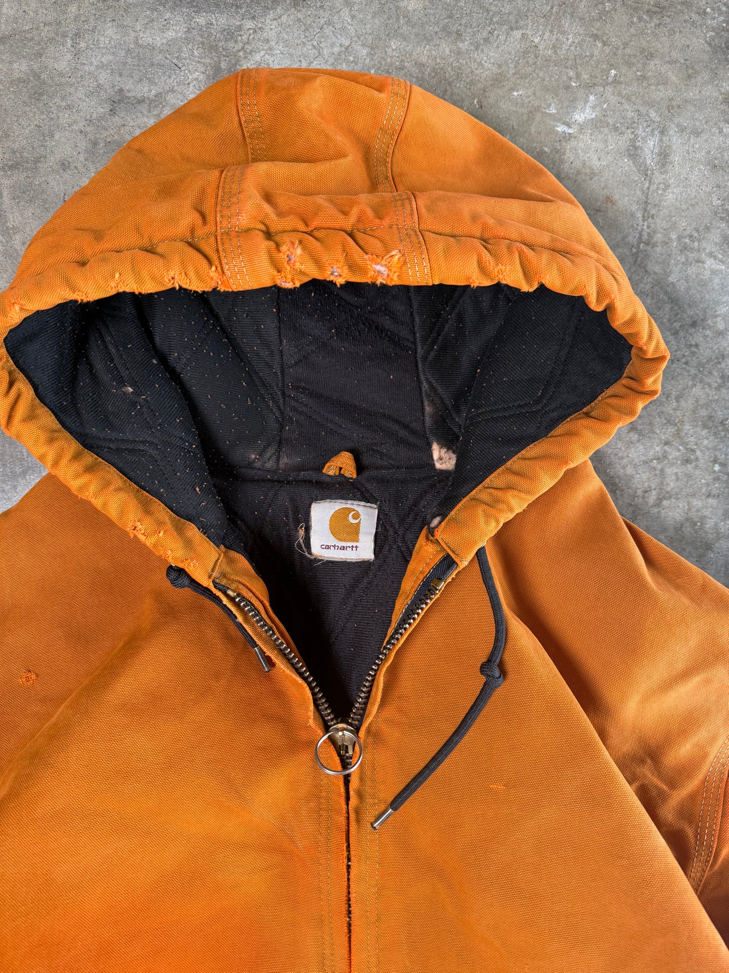 (XXL) Vintage Orange Hooded Jacket