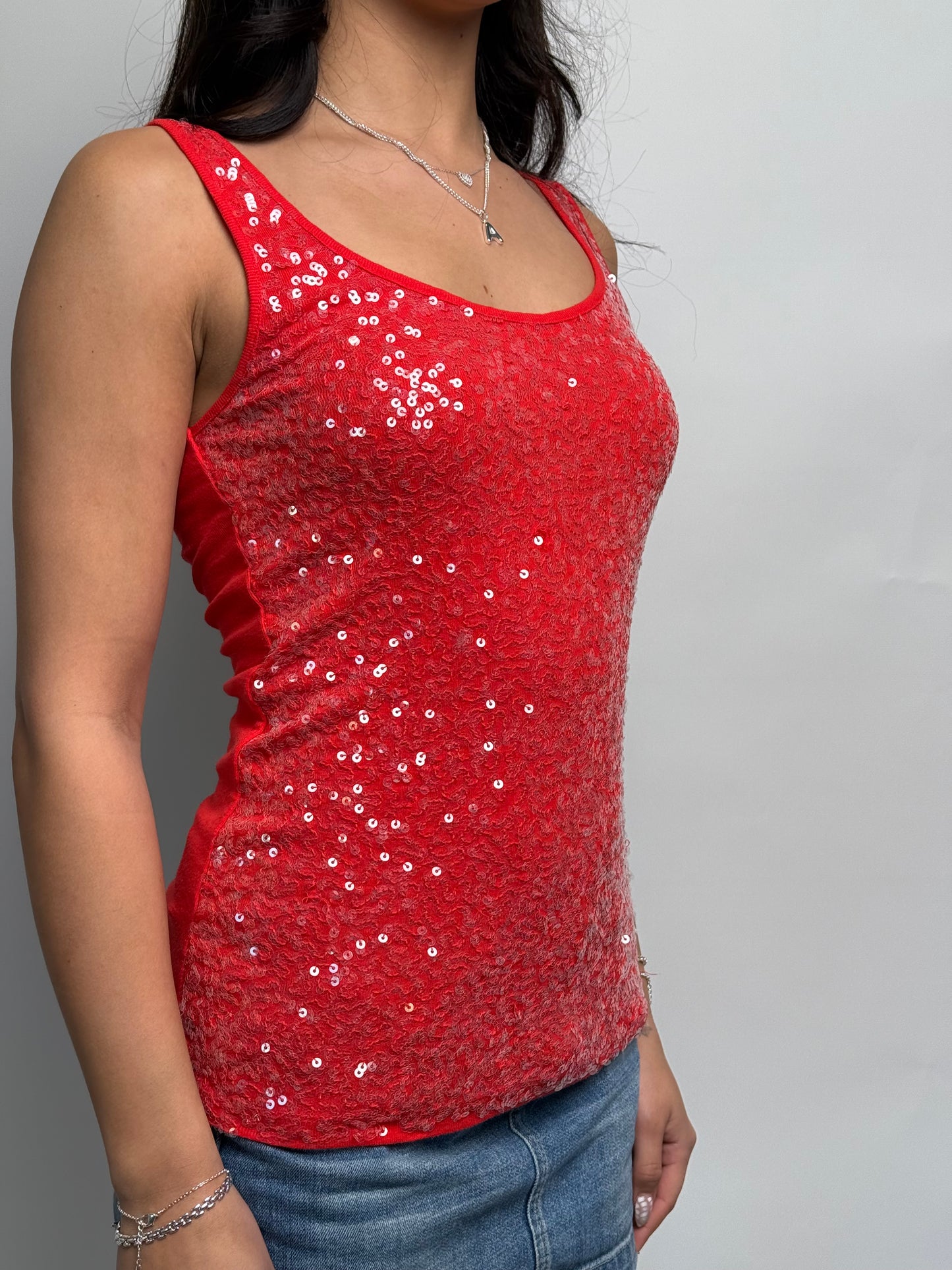(S) 00s Sequins Tank-Top
