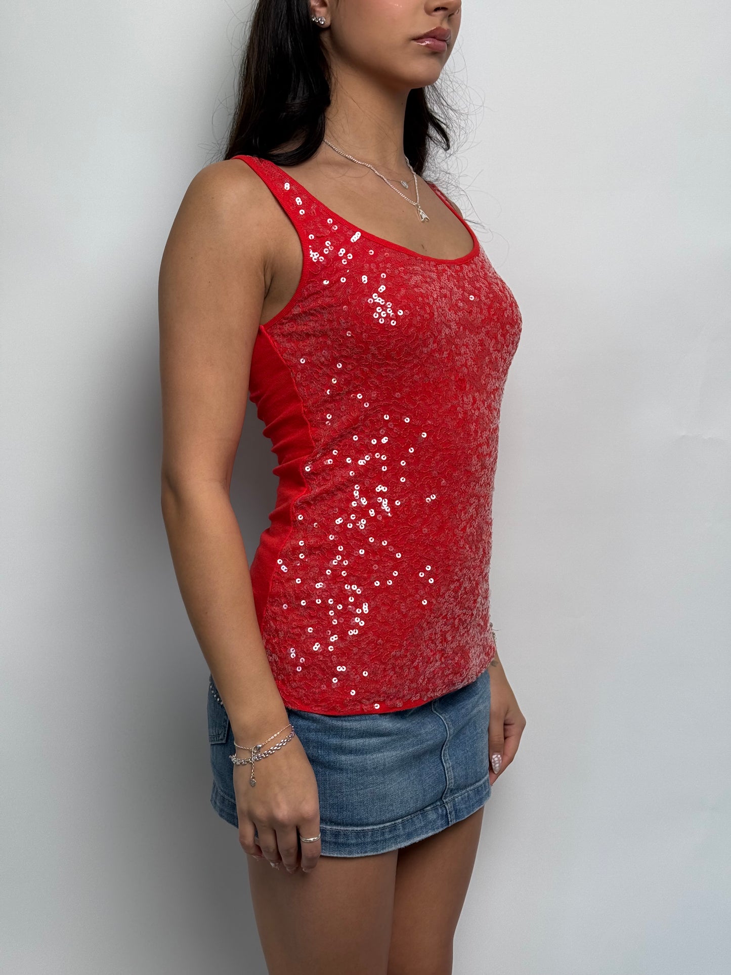 (S) 00s Sequins Tank-Top