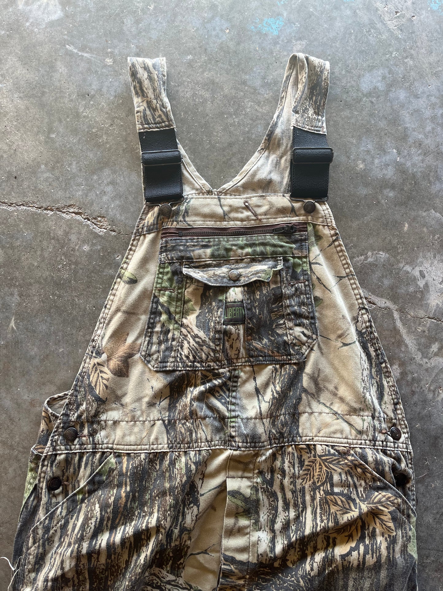 (L) Vintage Liberty Camo Overalls