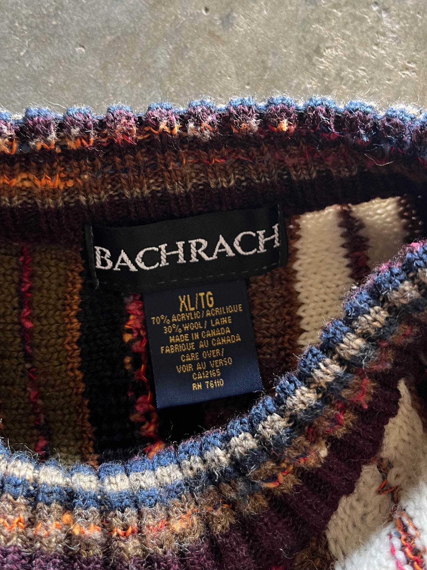 (XL) Vintage Bachrach Coogi-Like Sweater