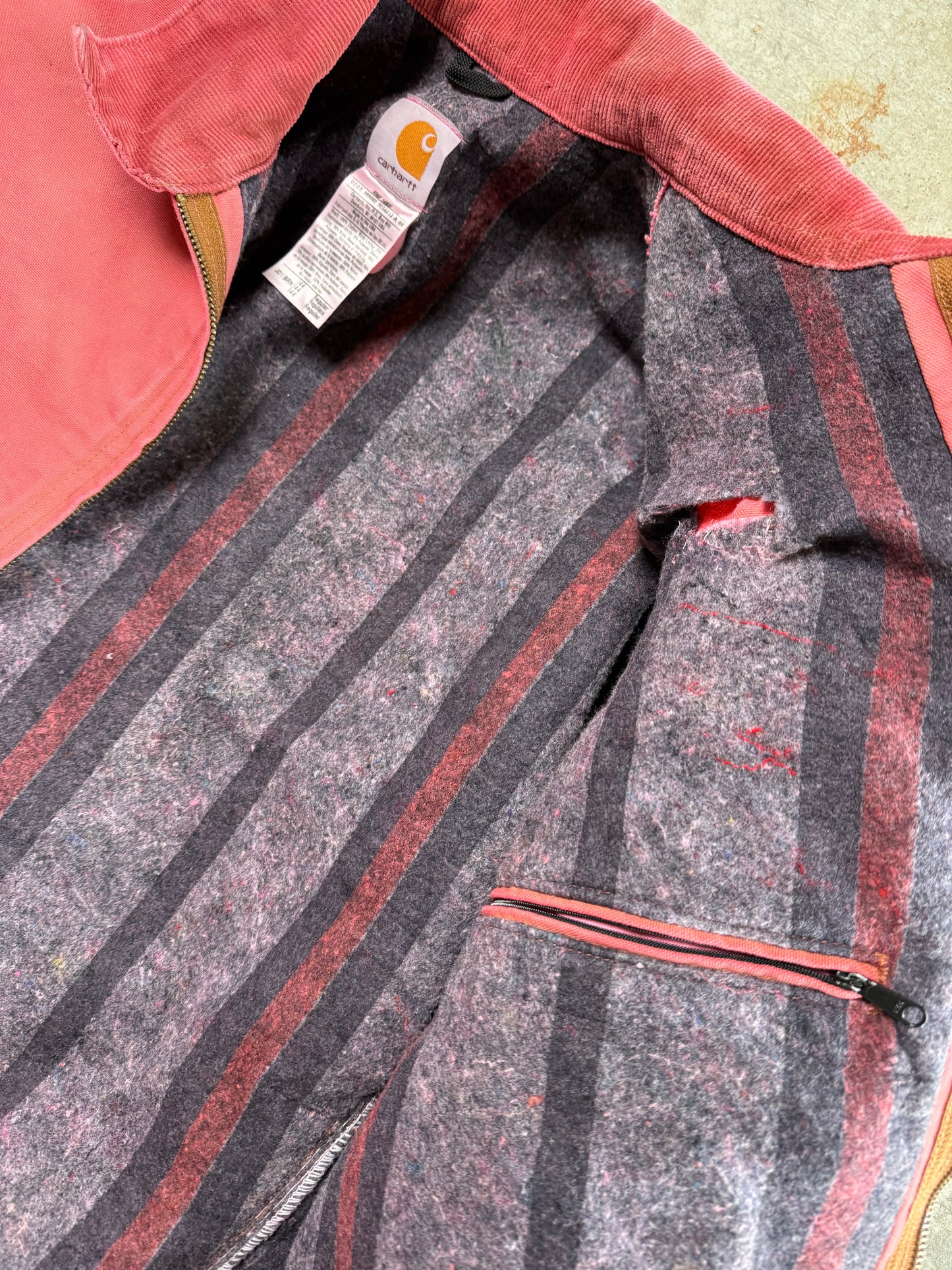 (L) Vintage Pink Carhartt Detroit Jacket
