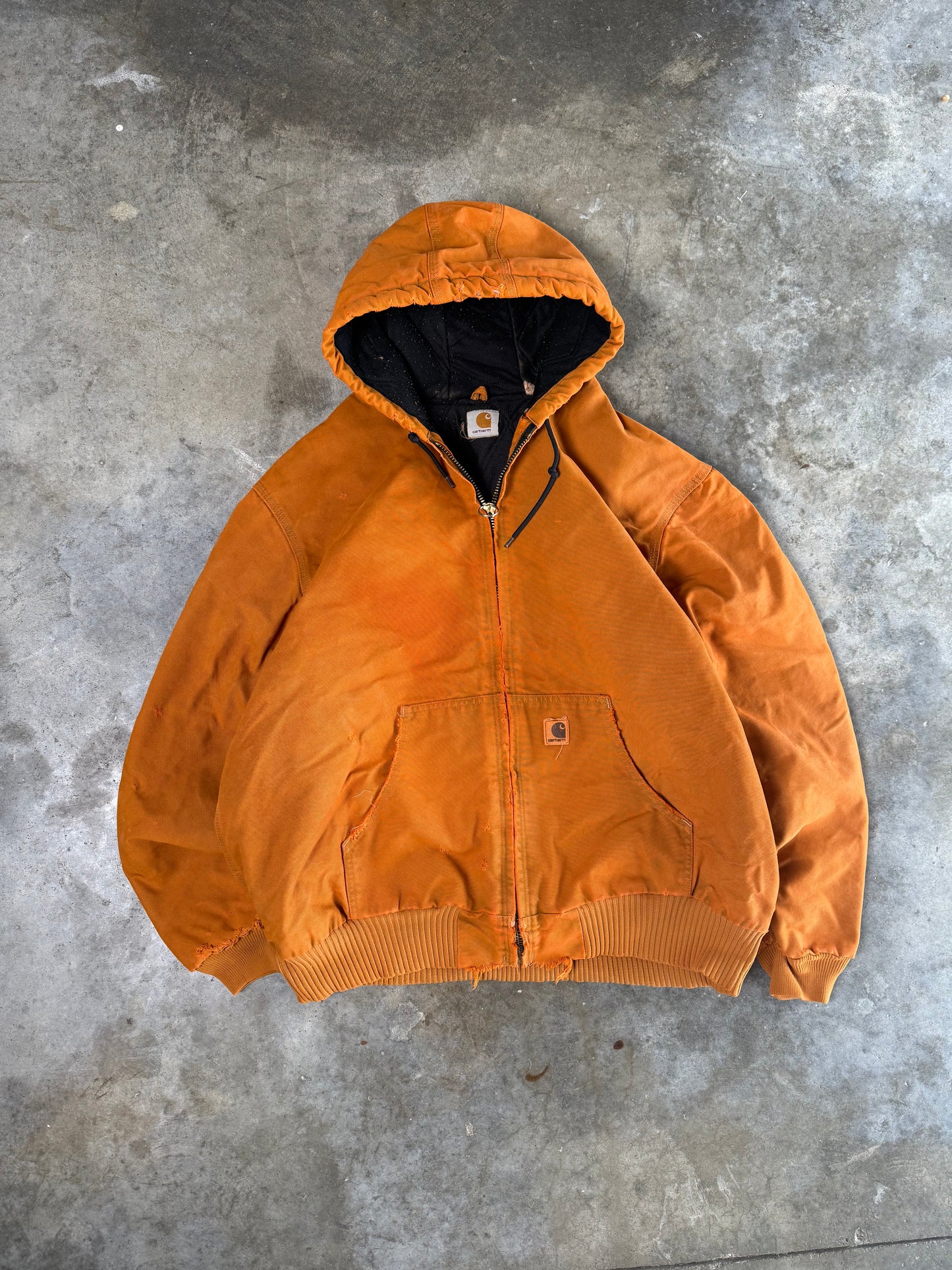 (XXL) Vintage Orange Hooded Jacket