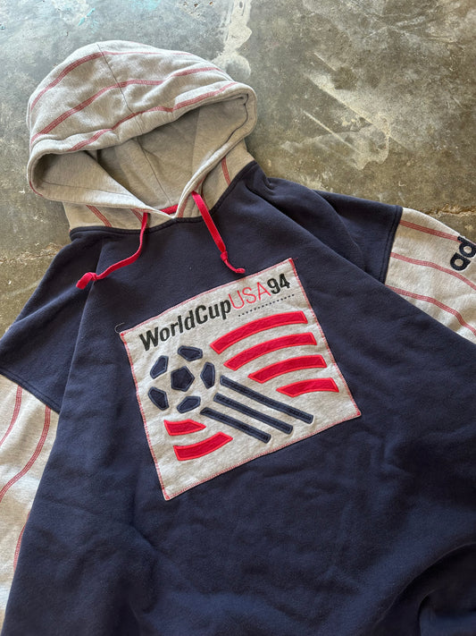 (XL) 1994 Adidas USA World Cup Soccer Hoodie