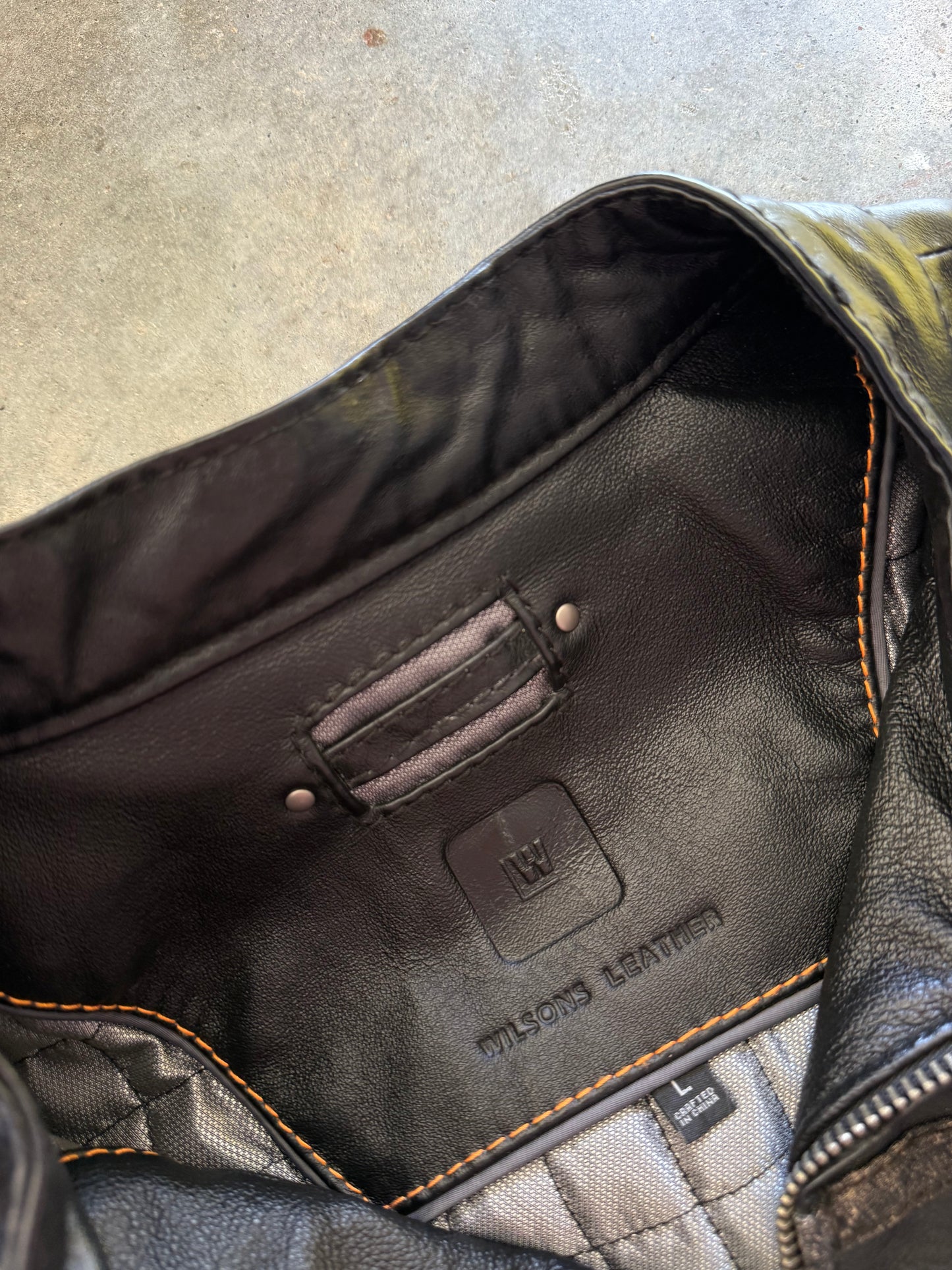 (L) Vintage Wilson Leather Jacket