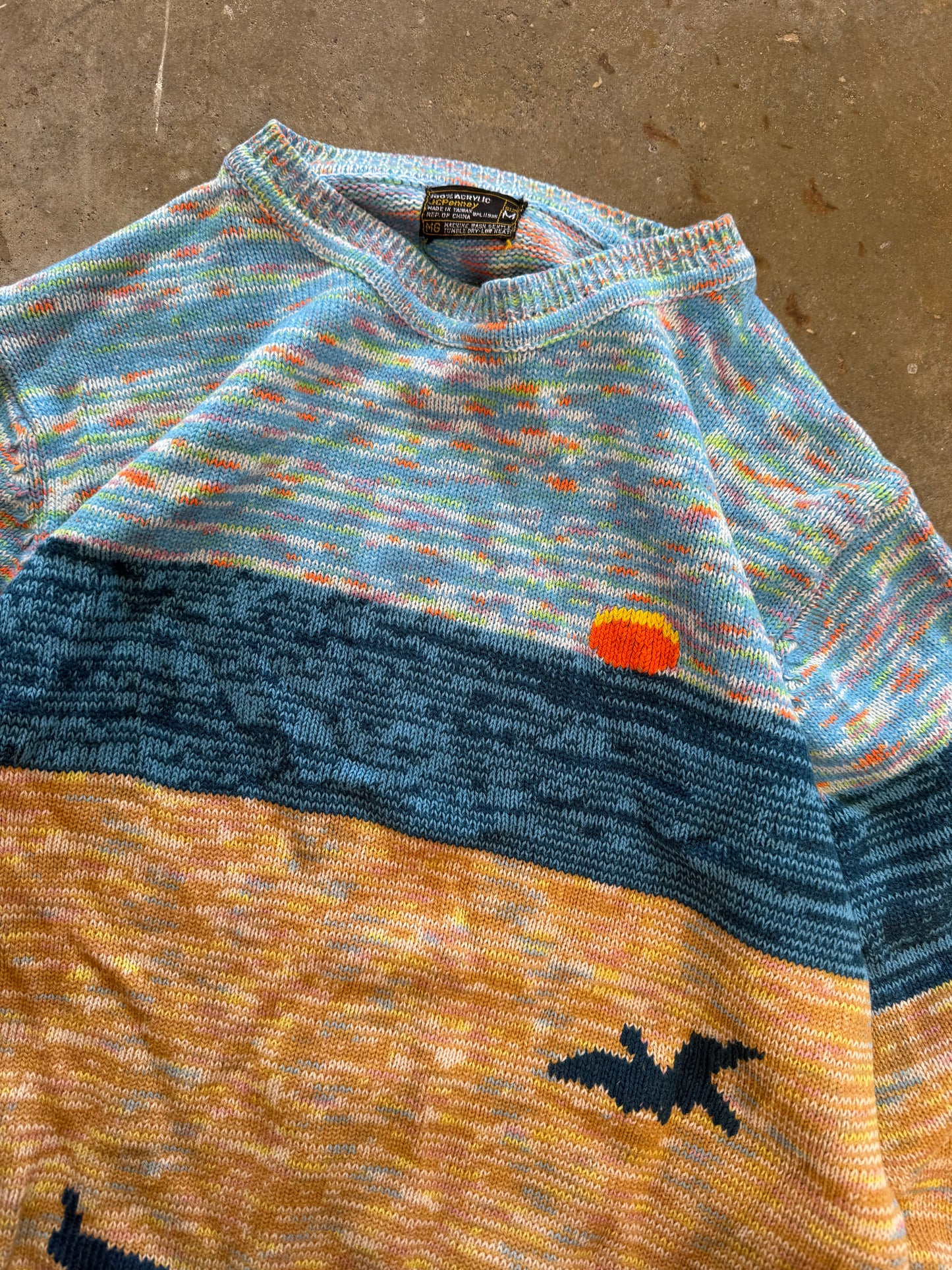 (M) Vintage Sunset Knit Sweater