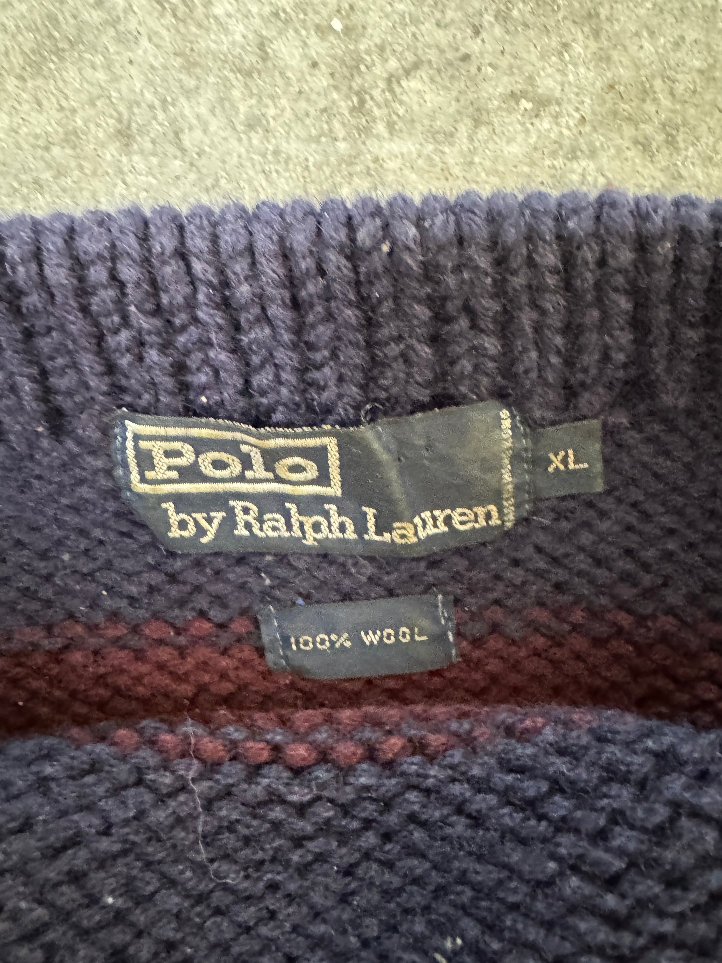 (XL) Vintage Polo Sweater