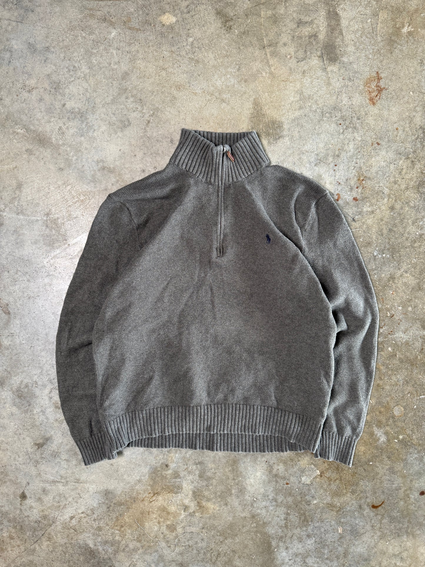 (L) 00s Polo Knit Quarter-Zip