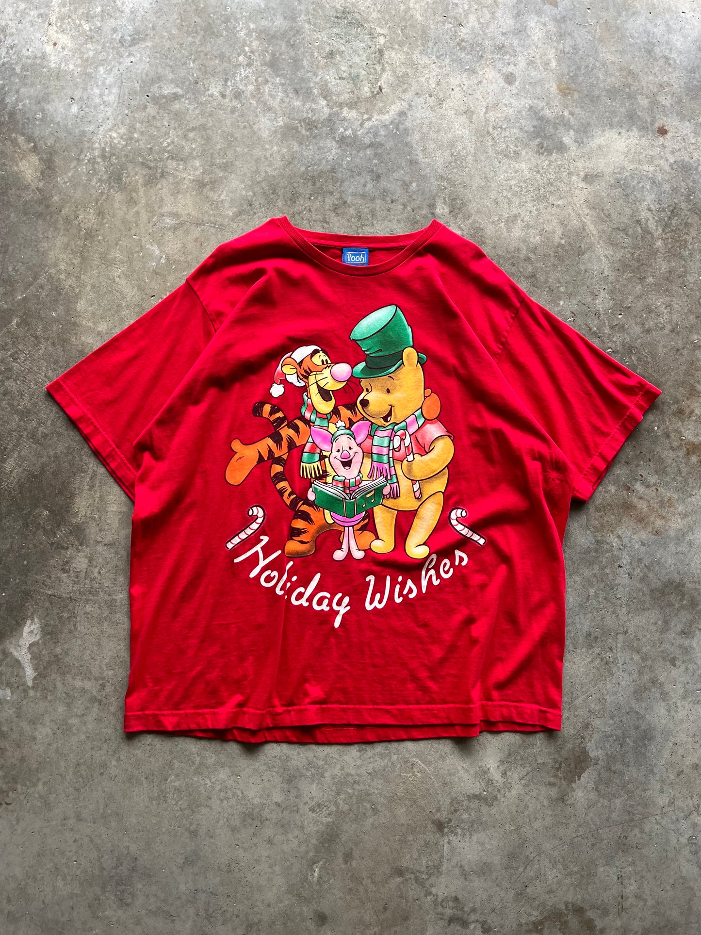 (XXL) Winnie the Pooh Holiday Wishes Tee