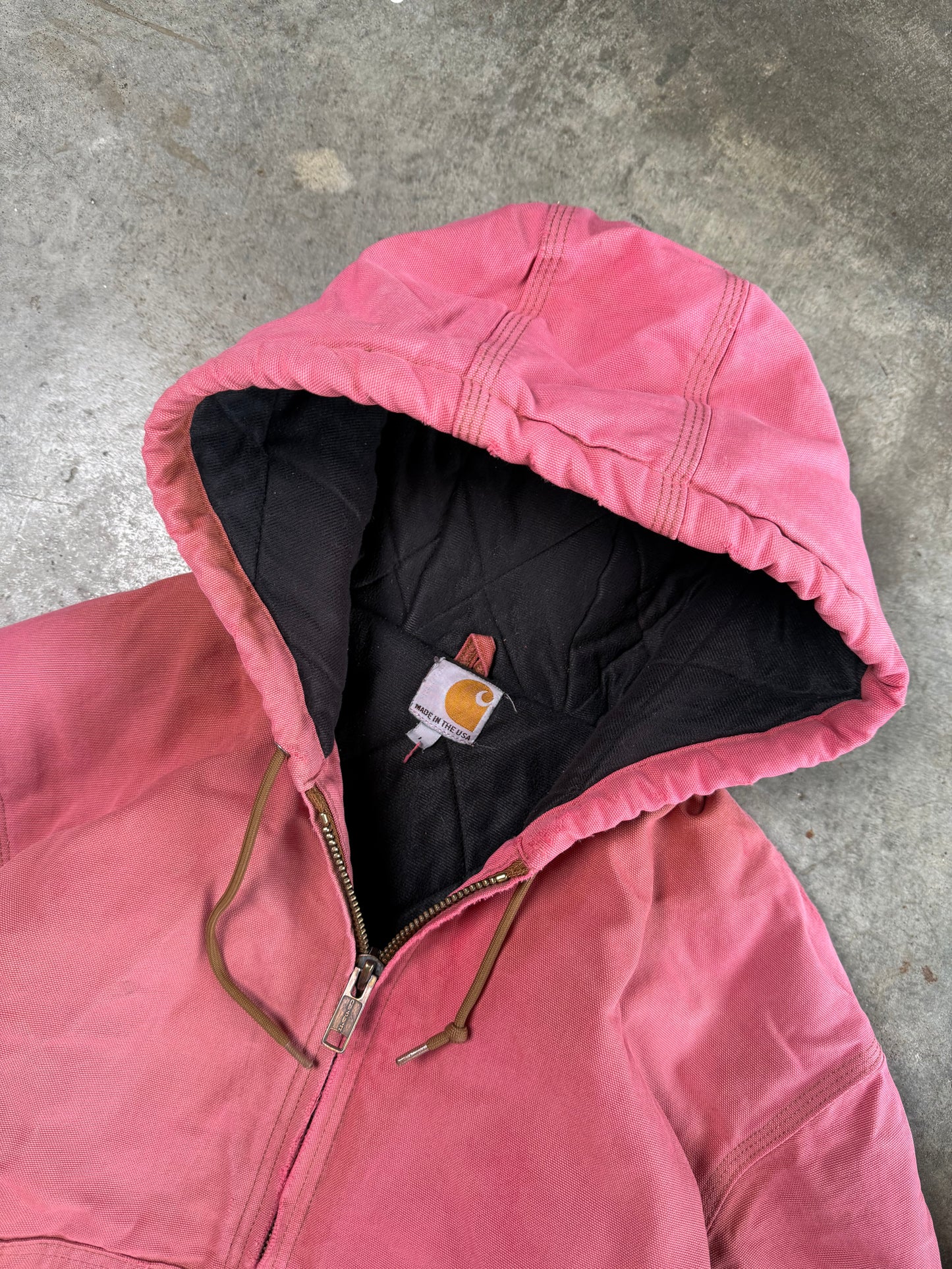 (L) Vintage Pink Carhartt Hooded Jacket