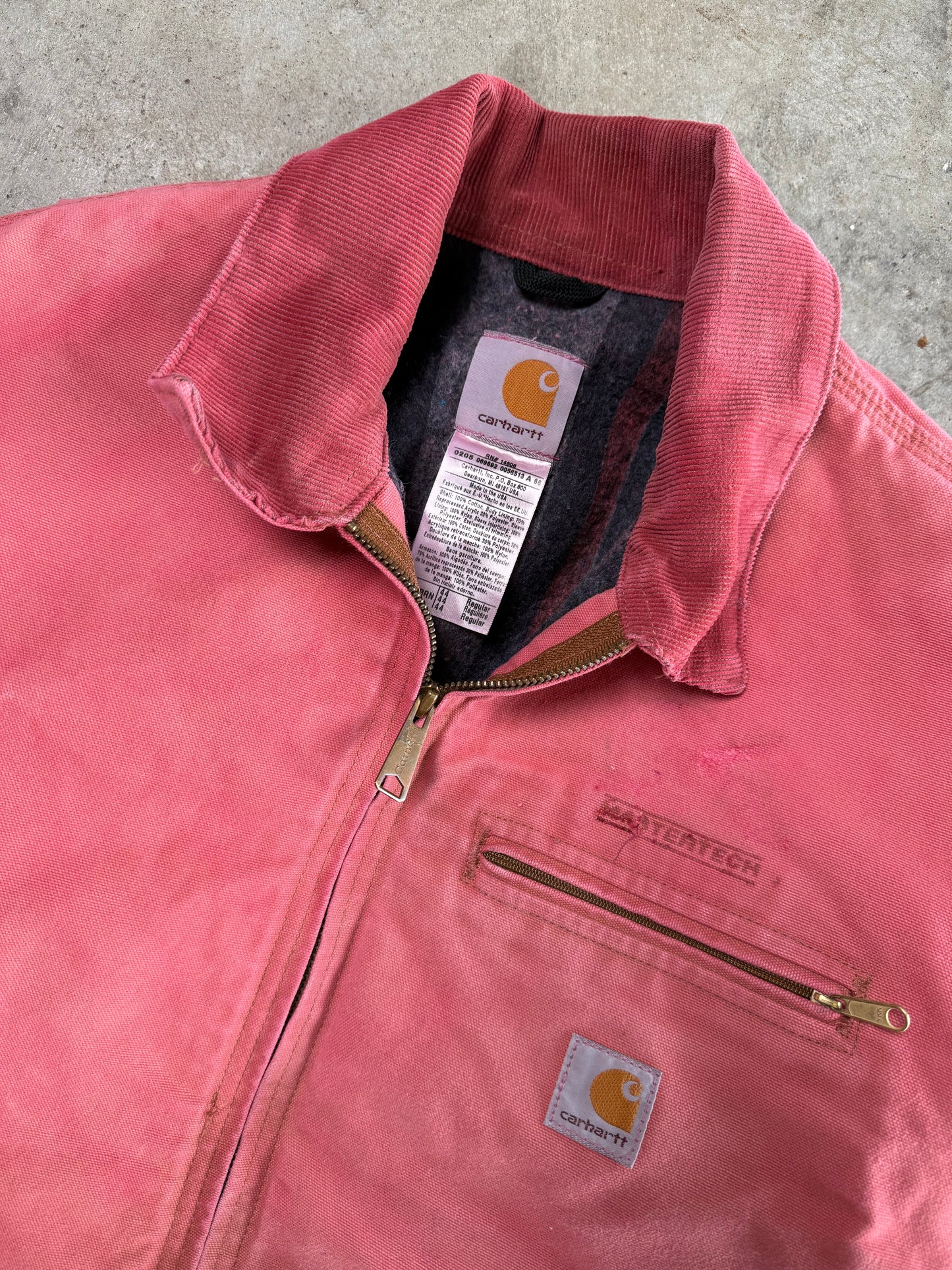 (L) Vintage Pink Carhartt Detroit Jacket