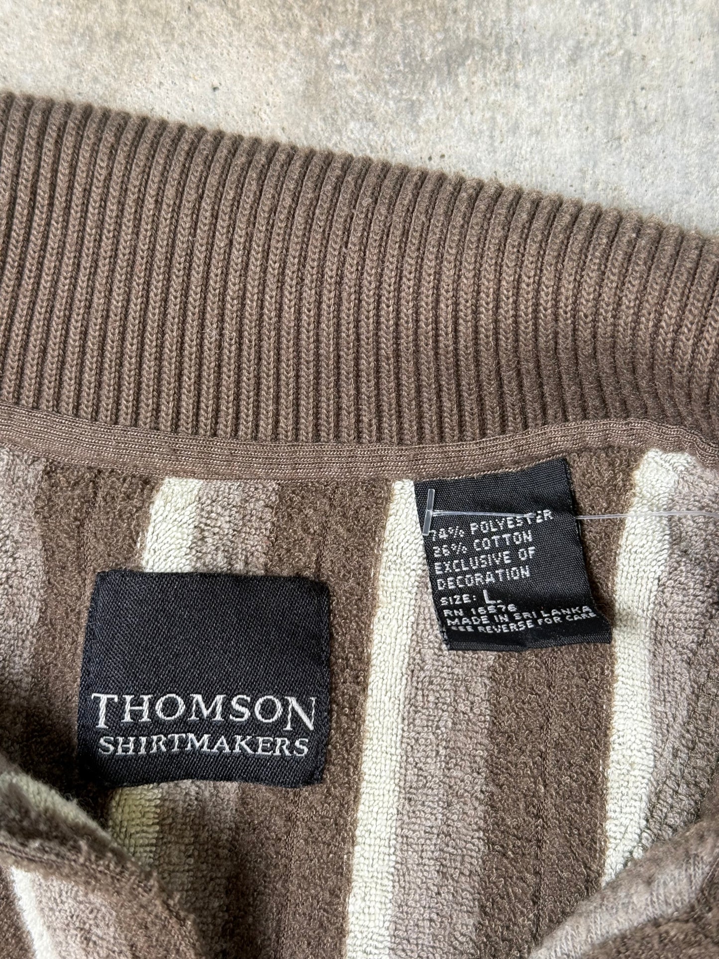 (L) Vintage Striped Polo