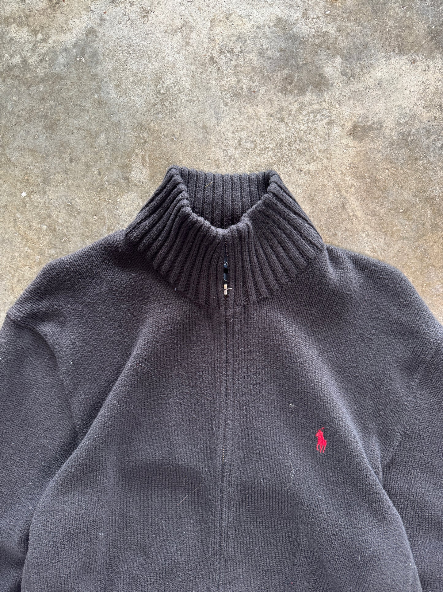 (L) 00s Polo Zip-Up