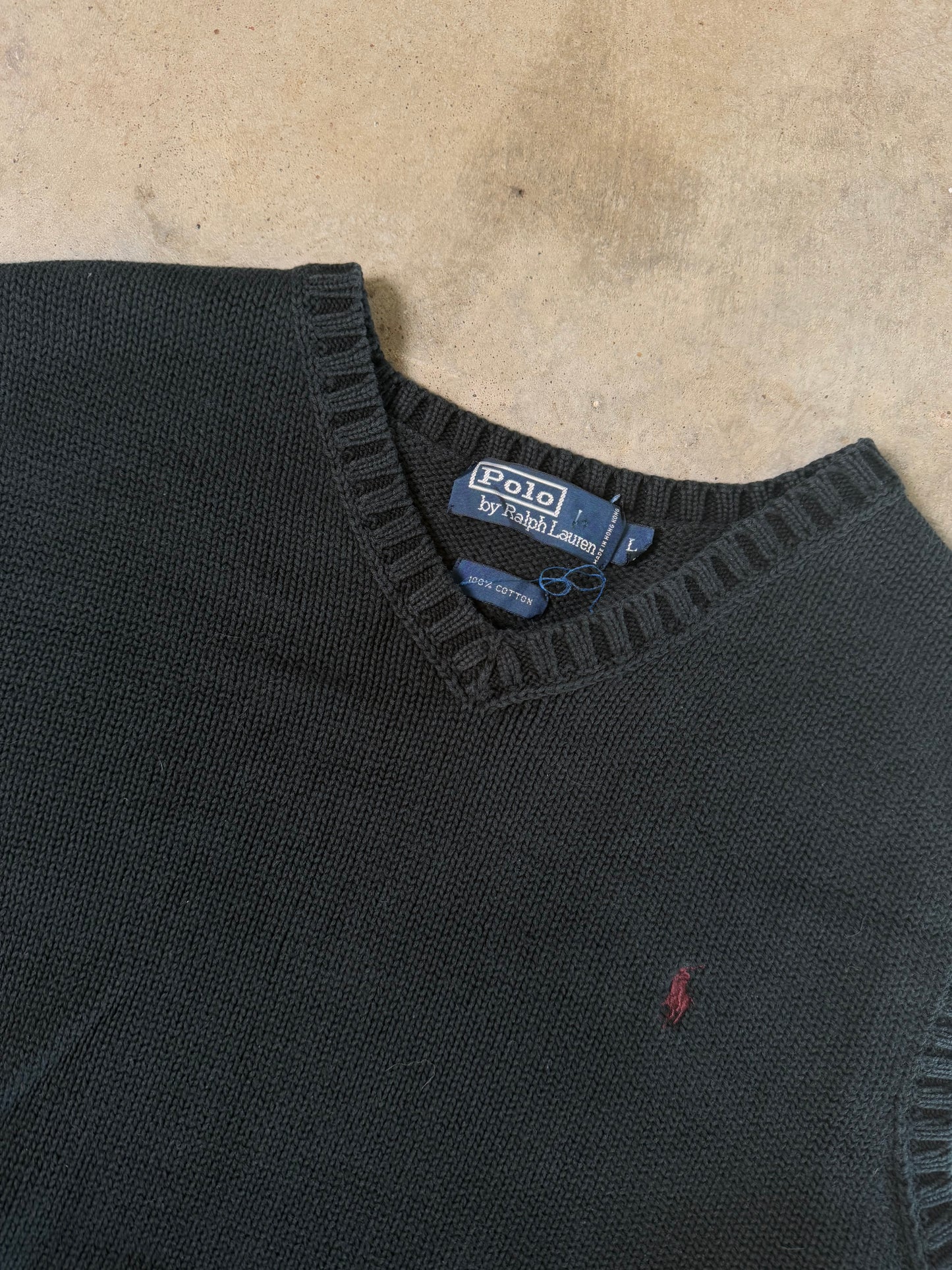 (L) Vintage Polo Sweater Vest