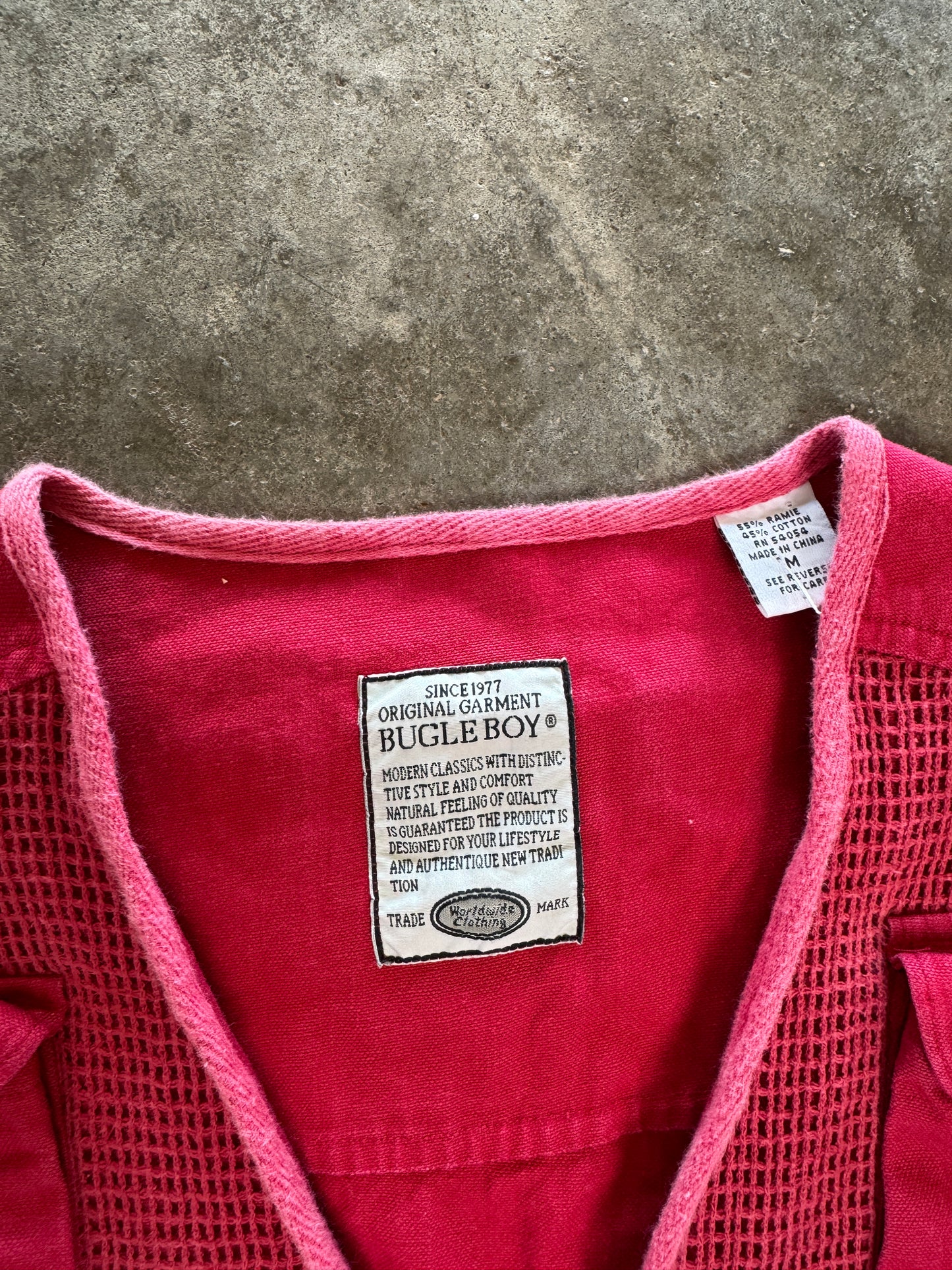 (M) Vintage Bugle Boy Fisherman Vest