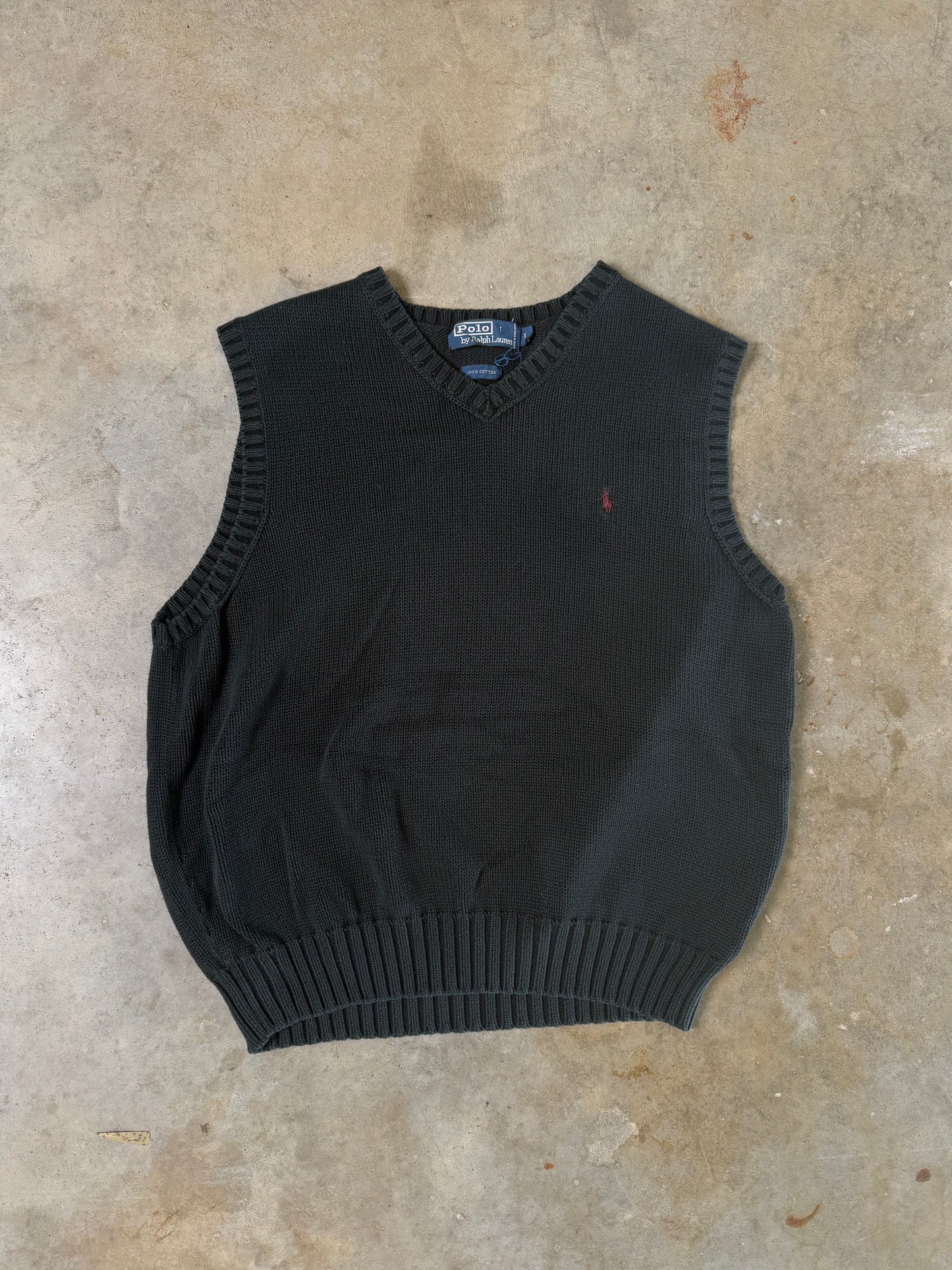 (L) Vintage Polo Sweater Vest