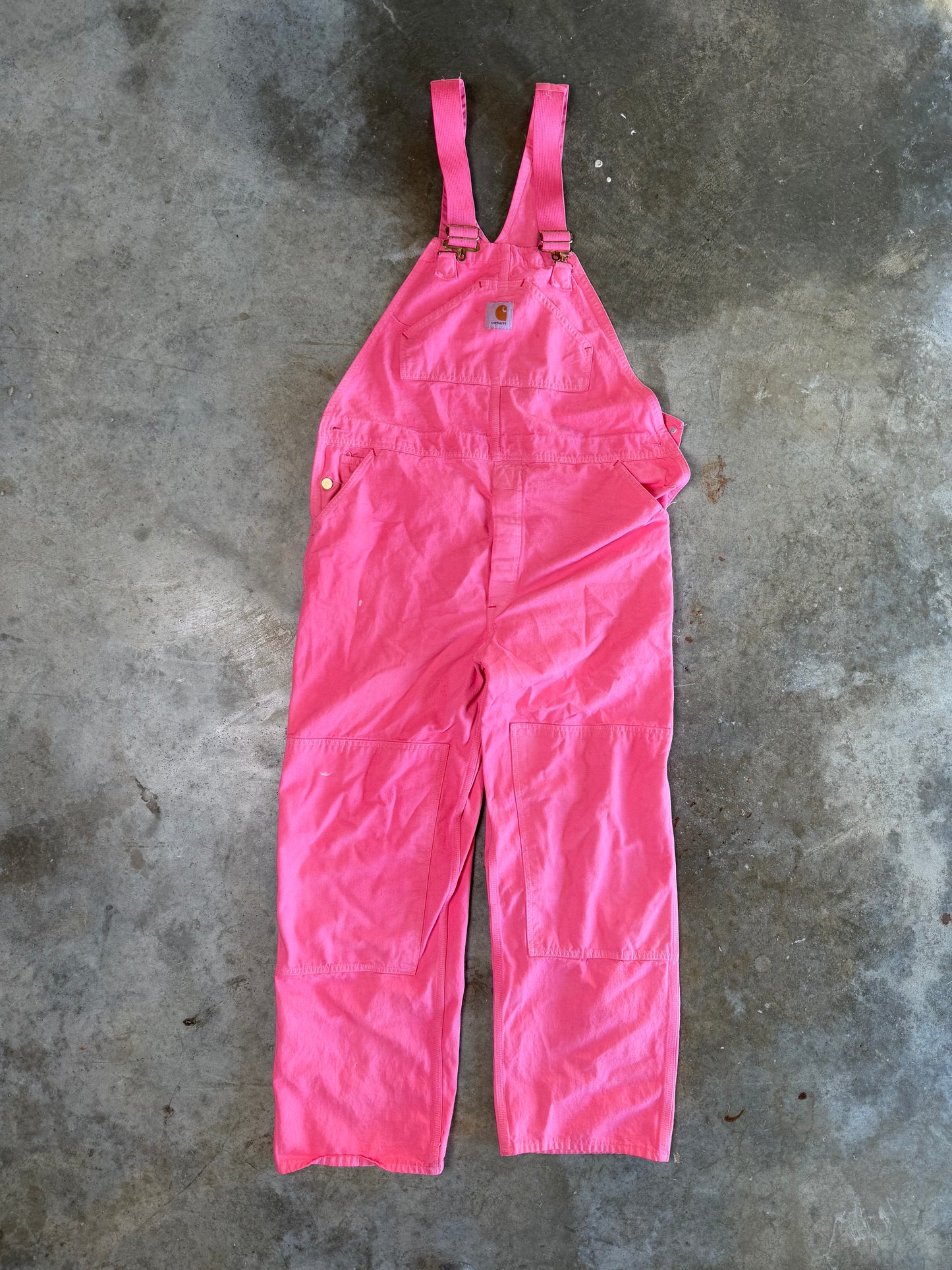 (L) Vintage Pink Carhartt Overalls