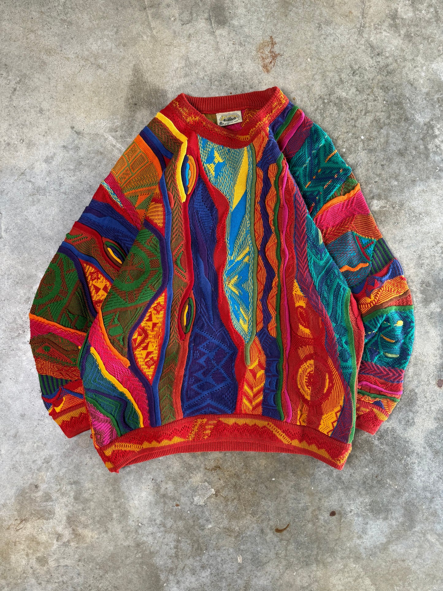 (L) Vintage Coogi-Like Sweatshirt