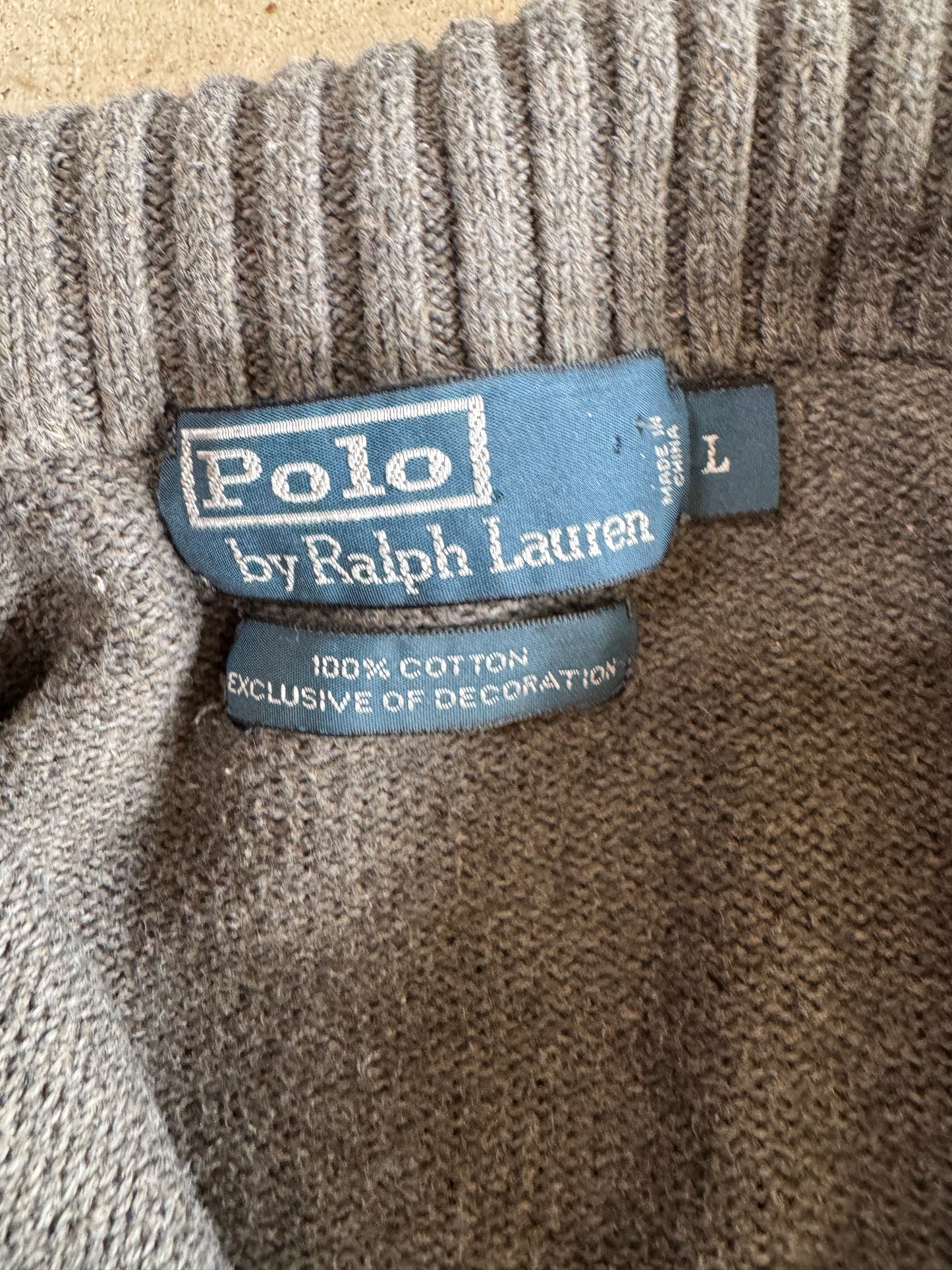 (L) 00s Polo Knit Quarter-Zip