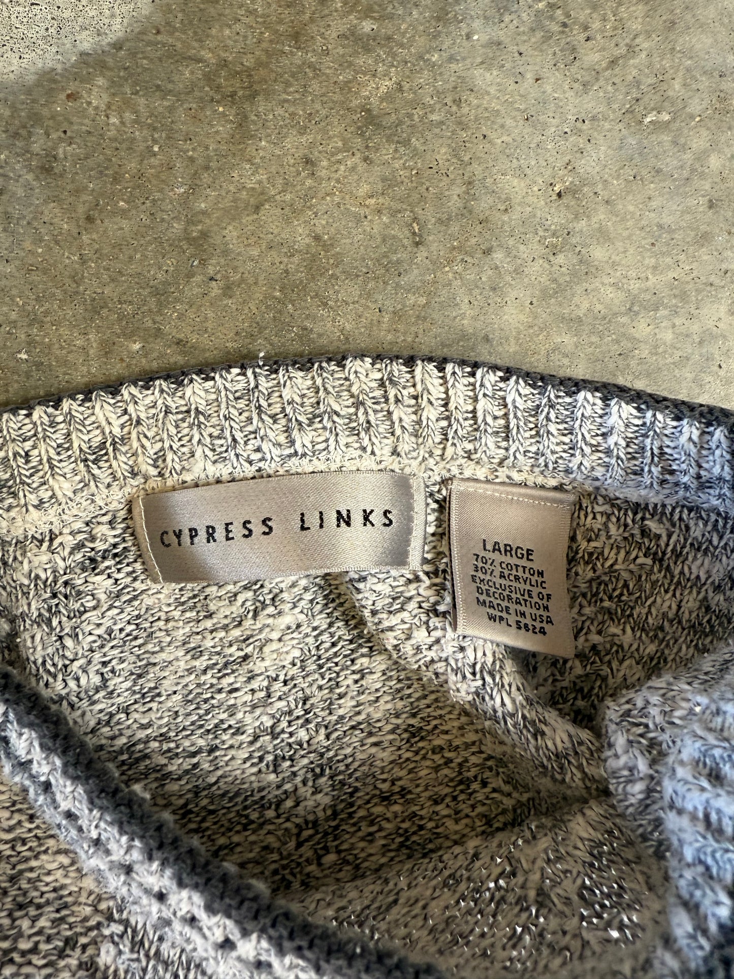 (L) Vintage Golf Sweater