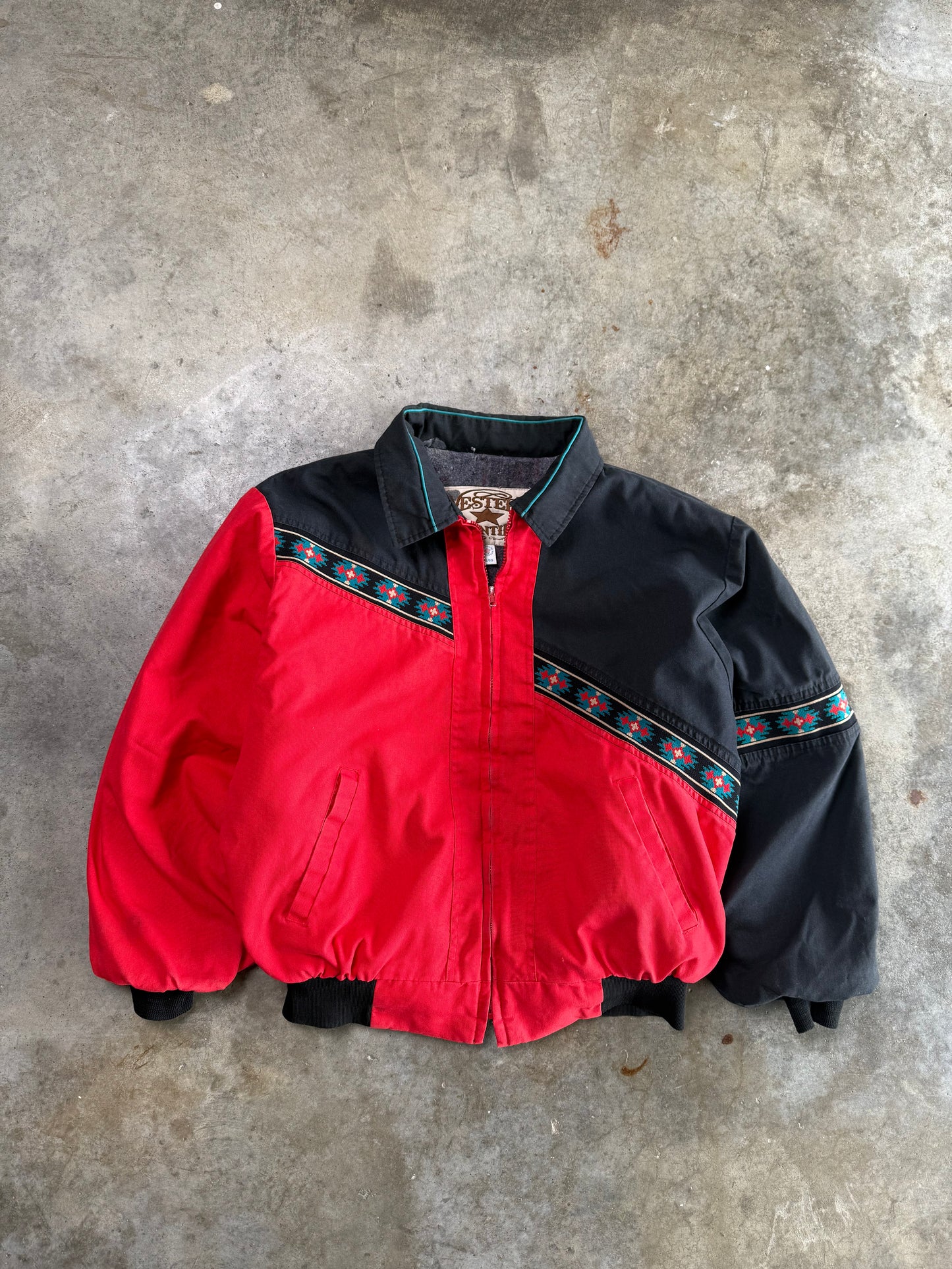 (XL) Vintage Western Aztec Jacket