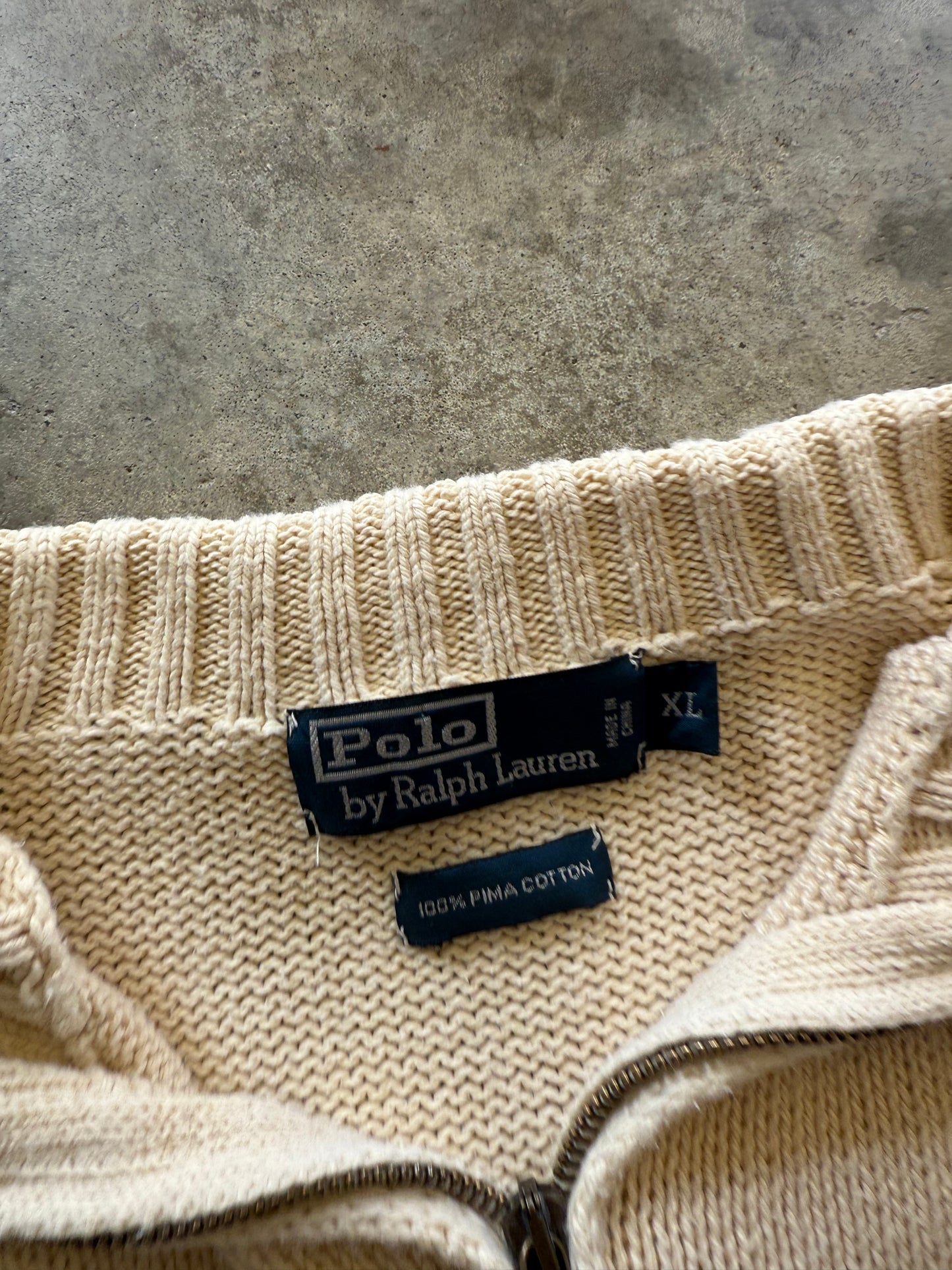 (XL) 00s Polo Quarter-Zip