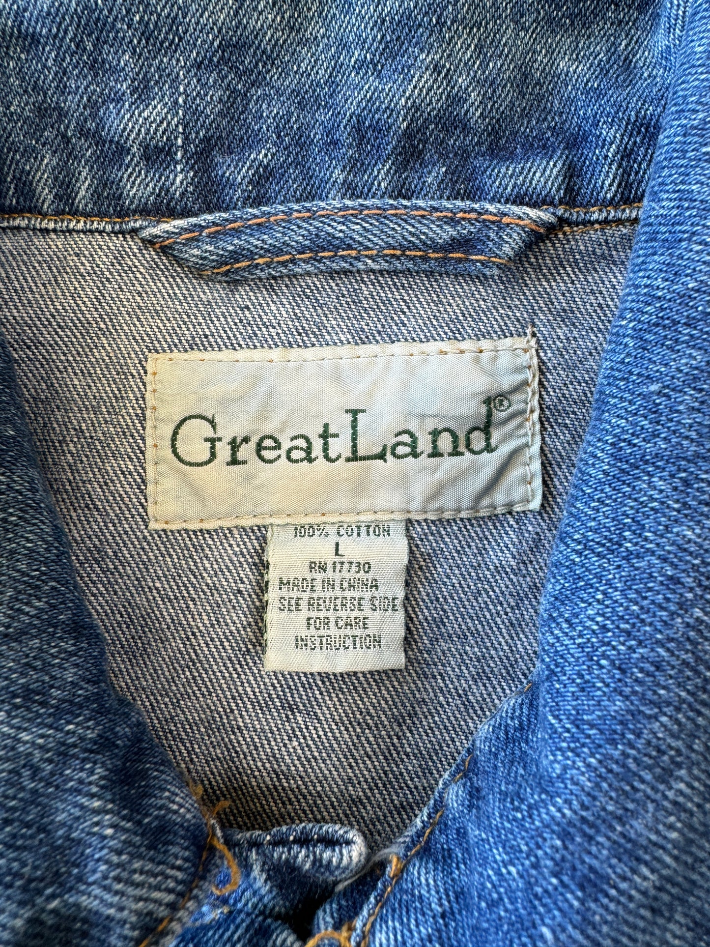 (L) GreatLand Denim Button-Up Vest
