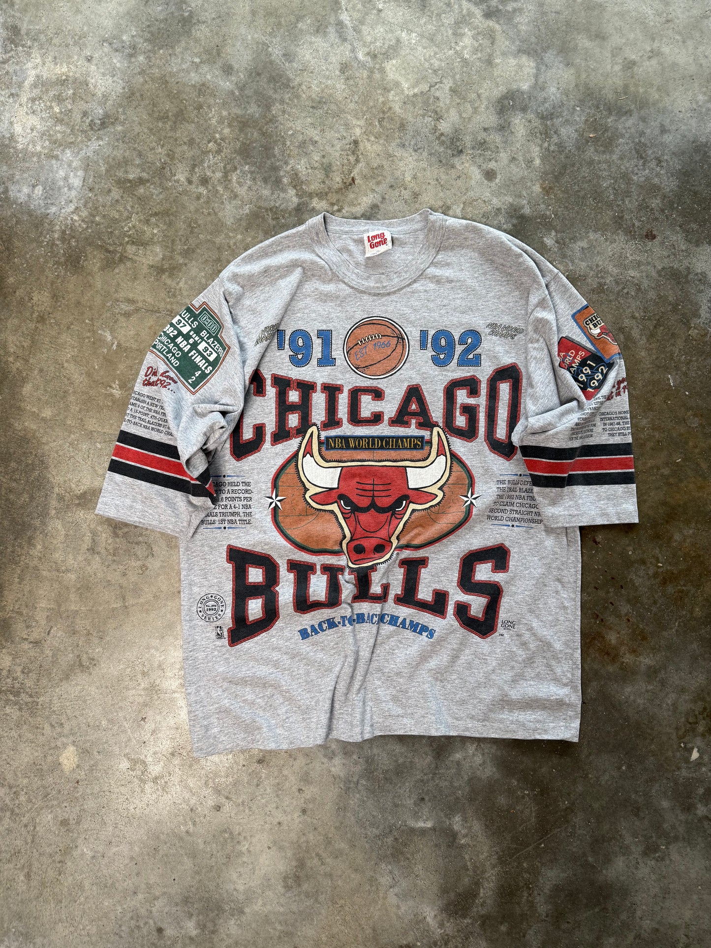 (XL) 1992 Bulls Quarter-Sleeve