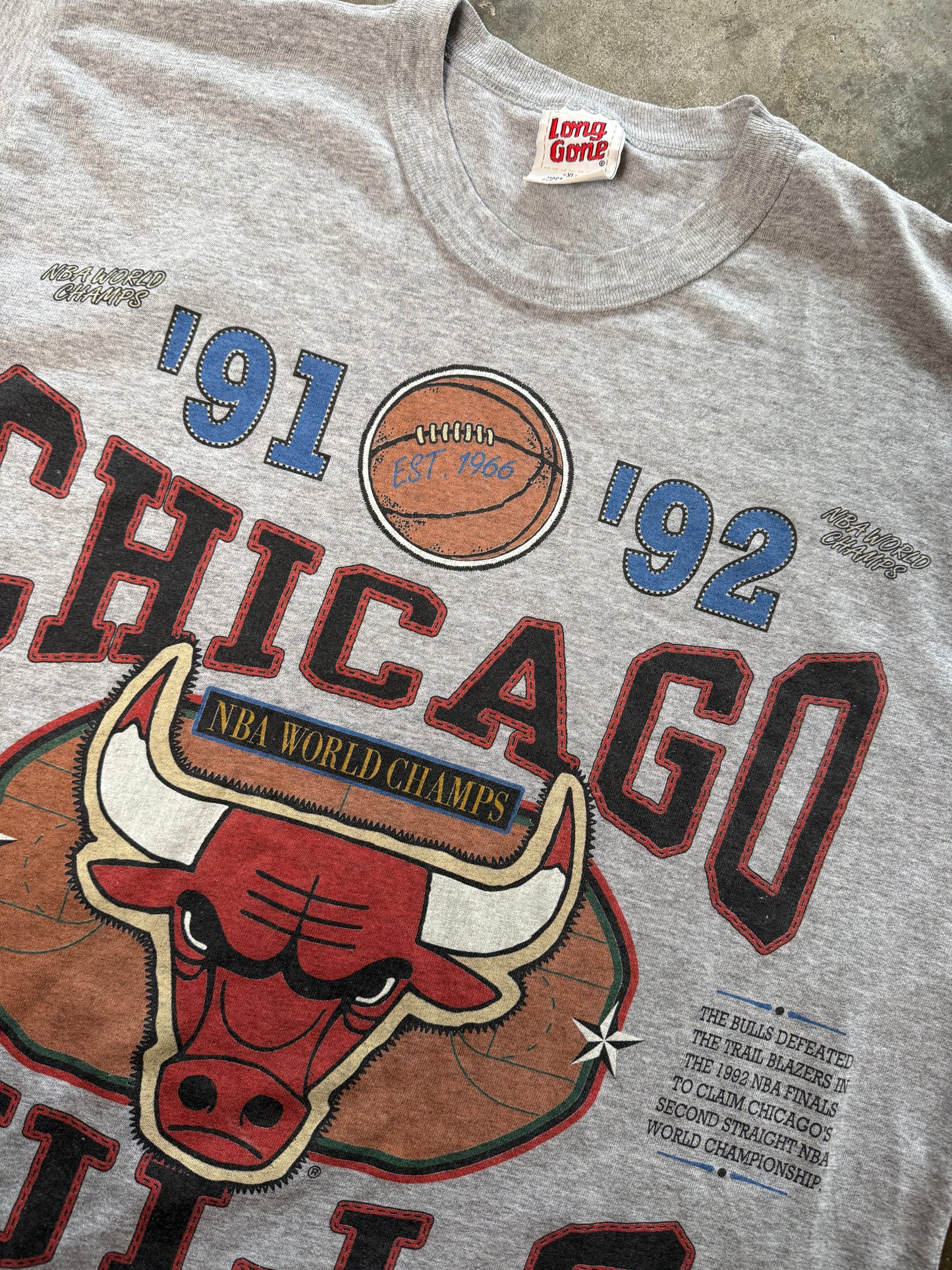 (XL) 1992 Bulls Quarter-Sleeve