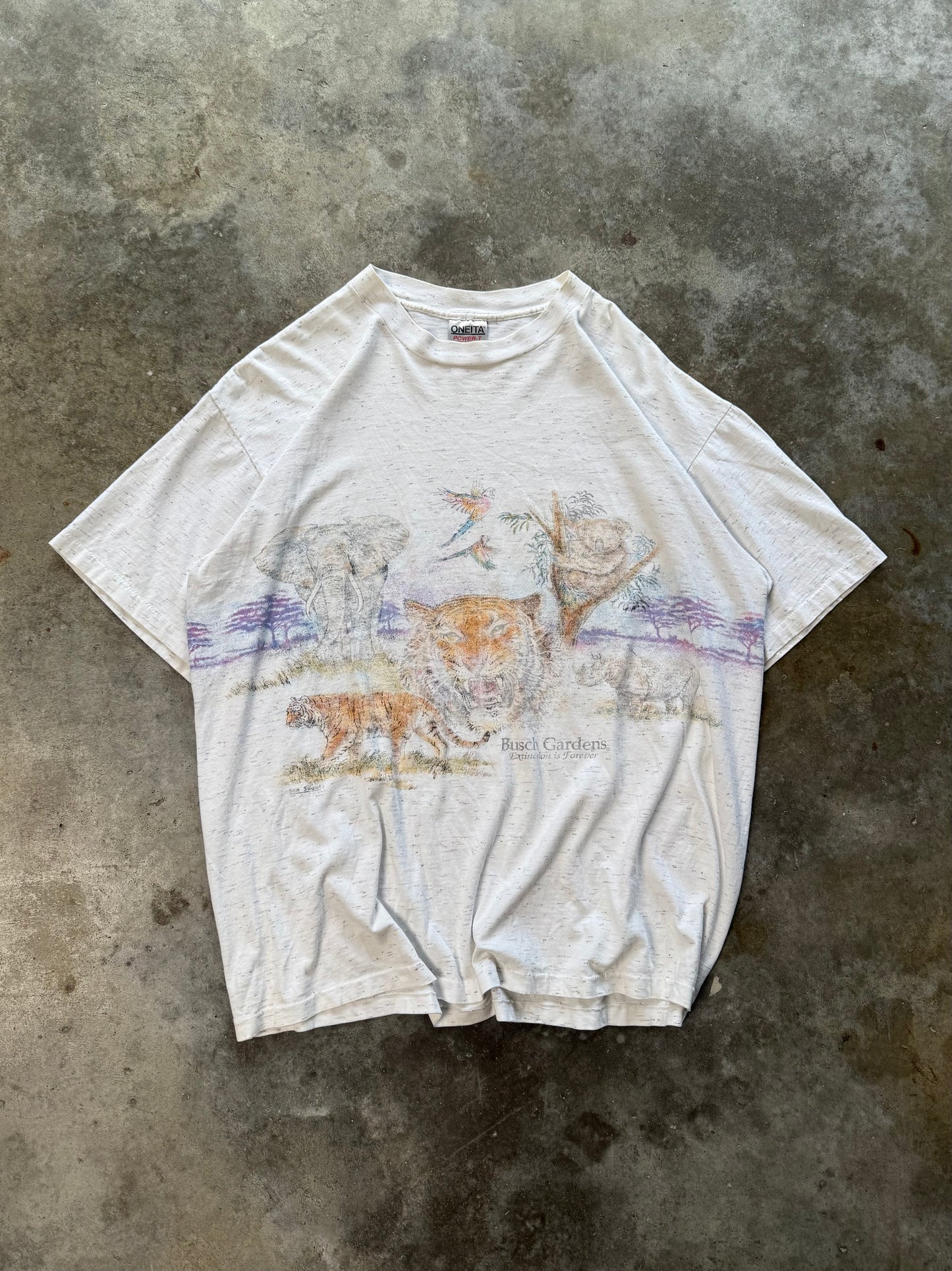 (XL) 1991 Busch Gardens Wrap-Around Tee