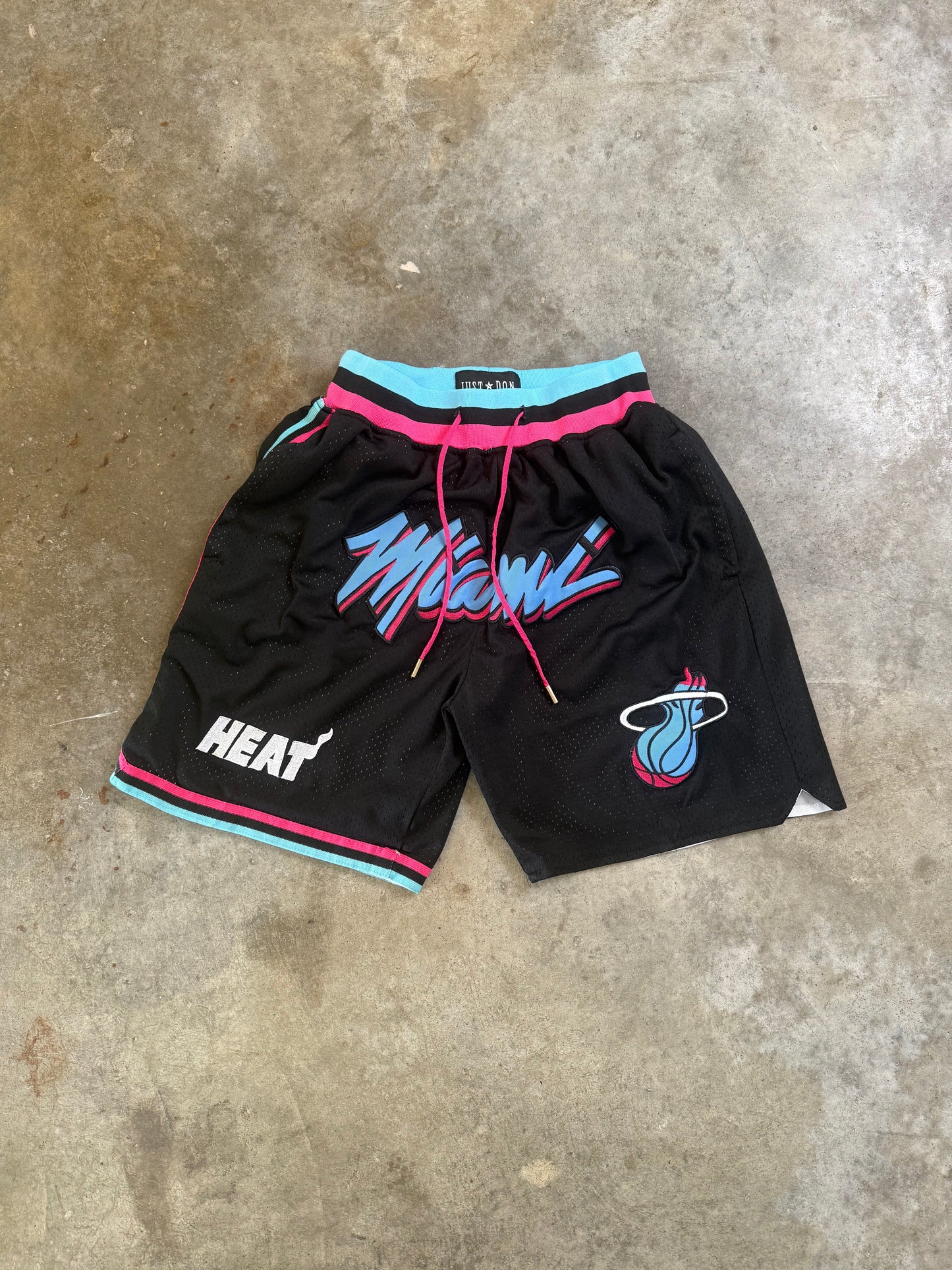 (M) Just Don Miami Heat Mesh Shorts