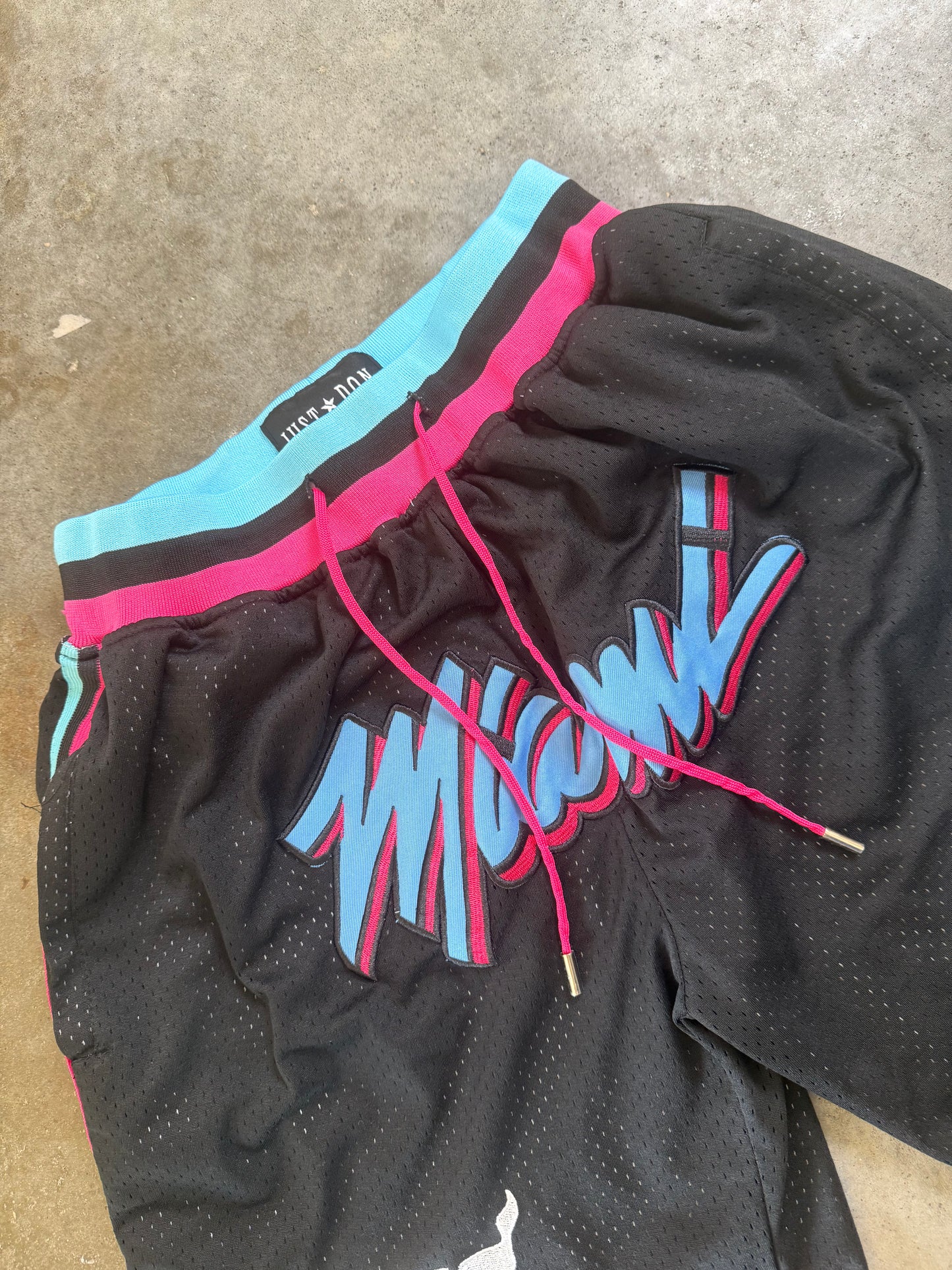 (M) Just Don Miami Heat Mesh Shorts
