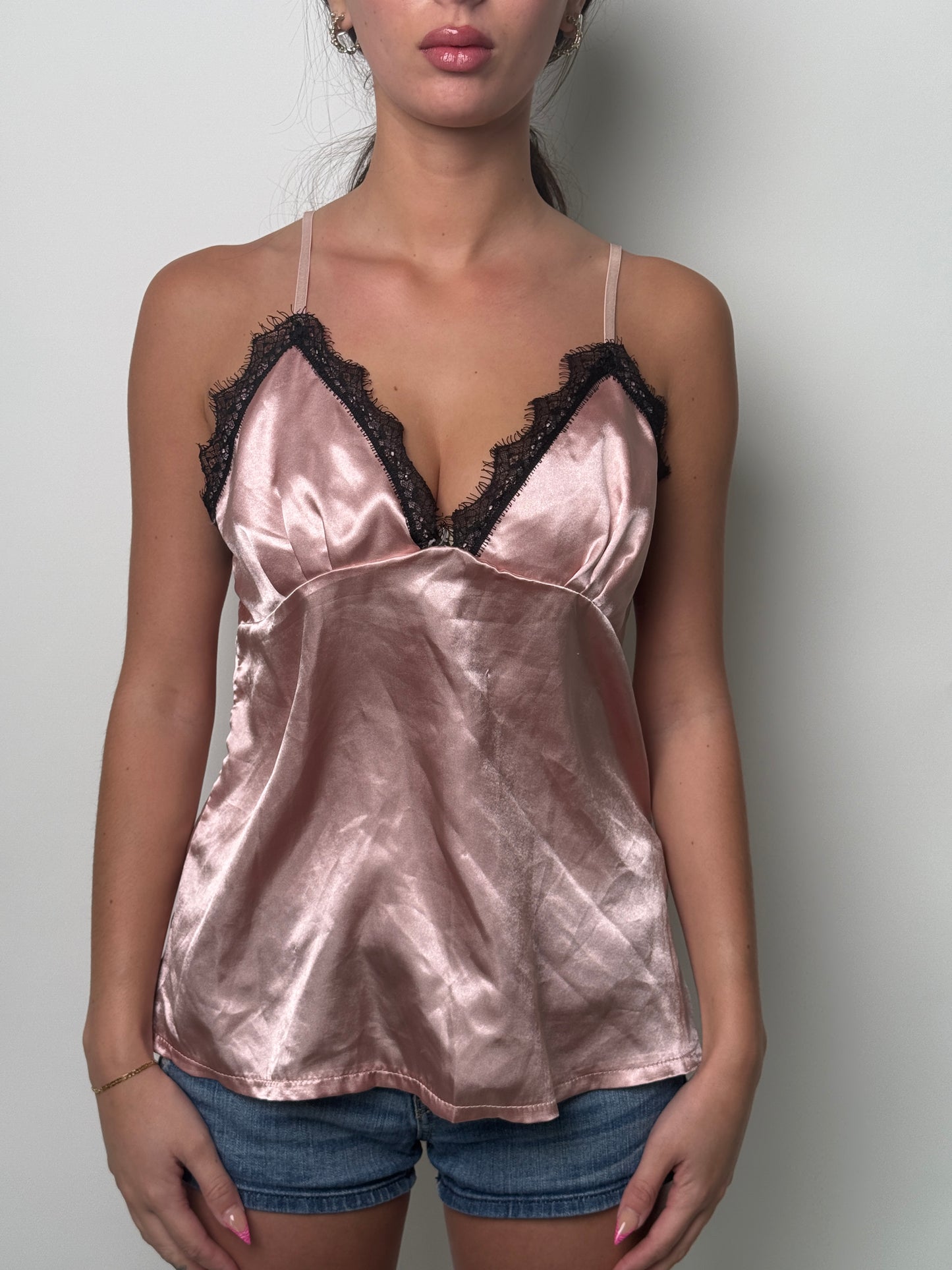 (XL) 00s Pink Satin Tank