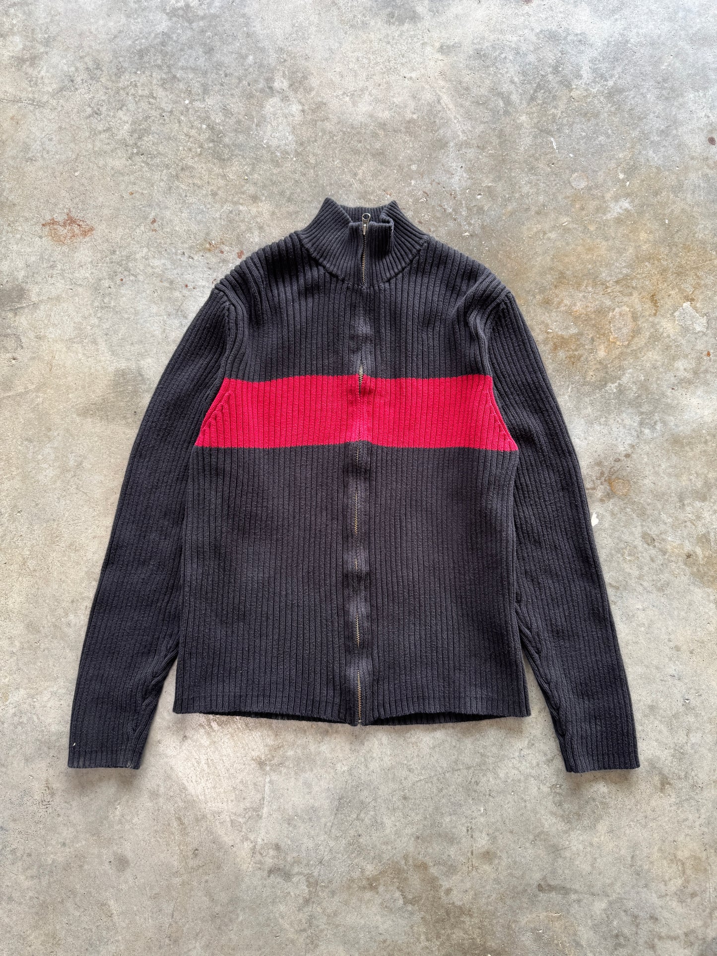 (L) 00s Polo Zip-Up