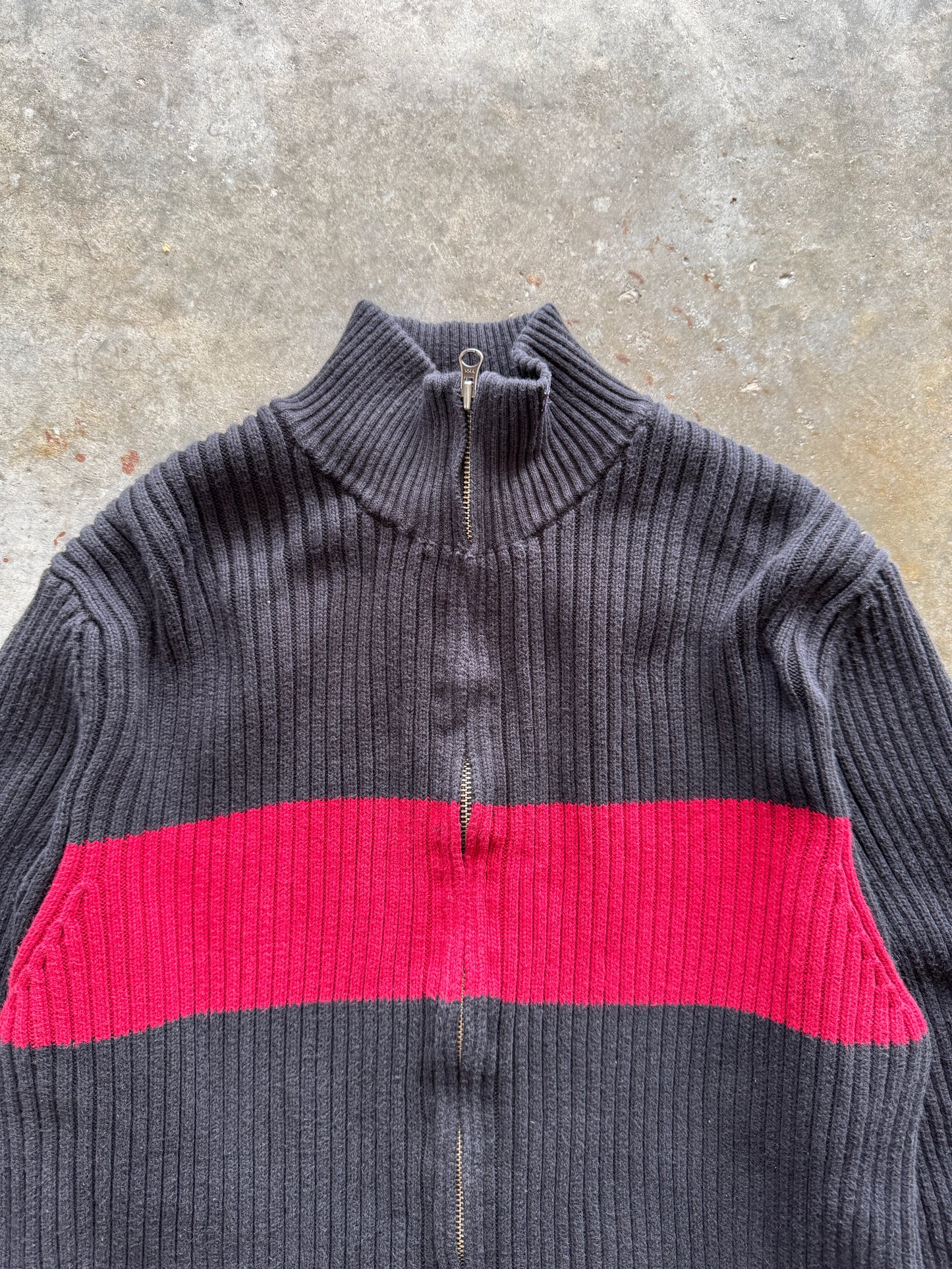 (L) 00s Polo Zip-Up
