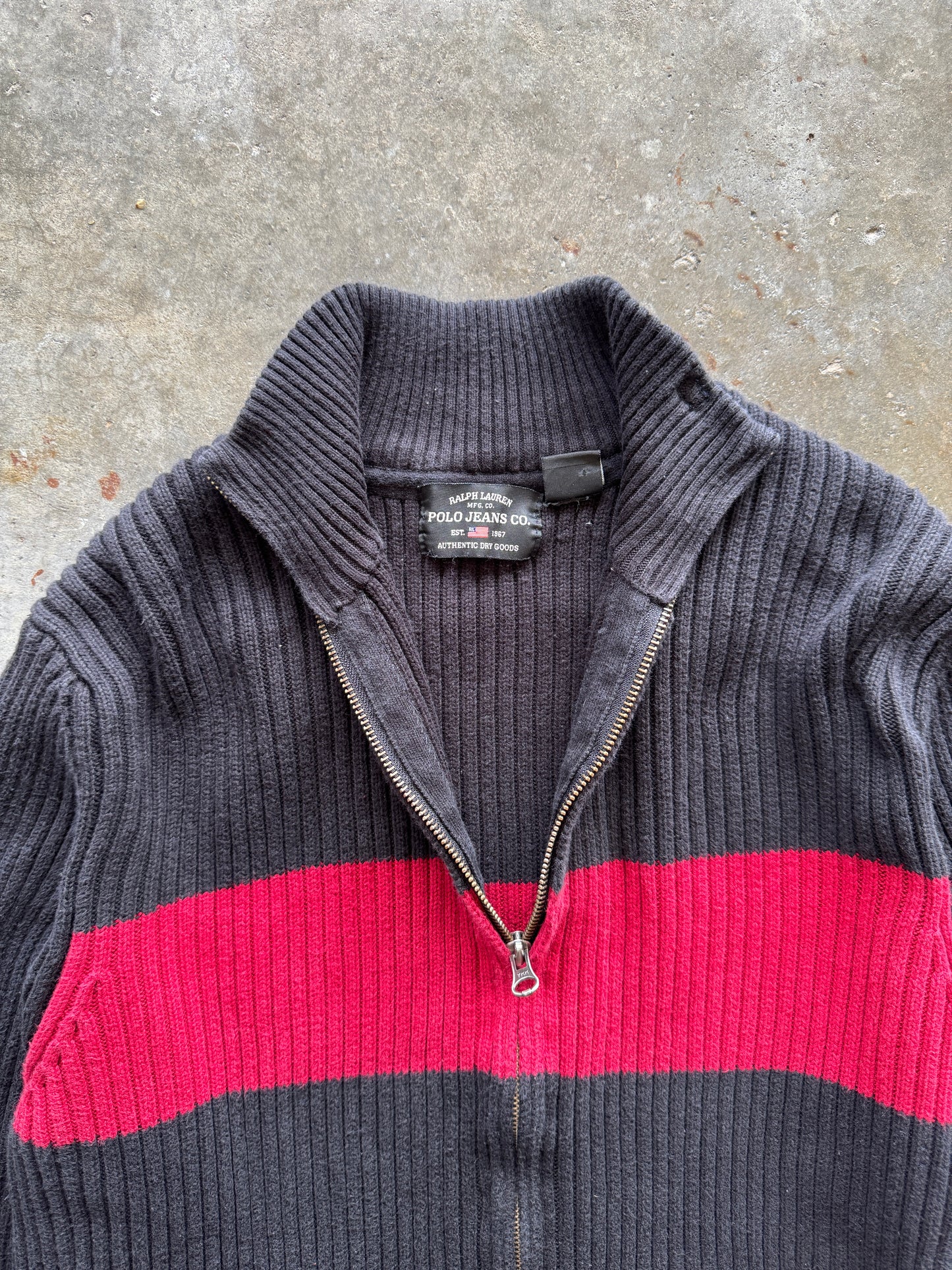 (L) 00s Polo Zip-Up