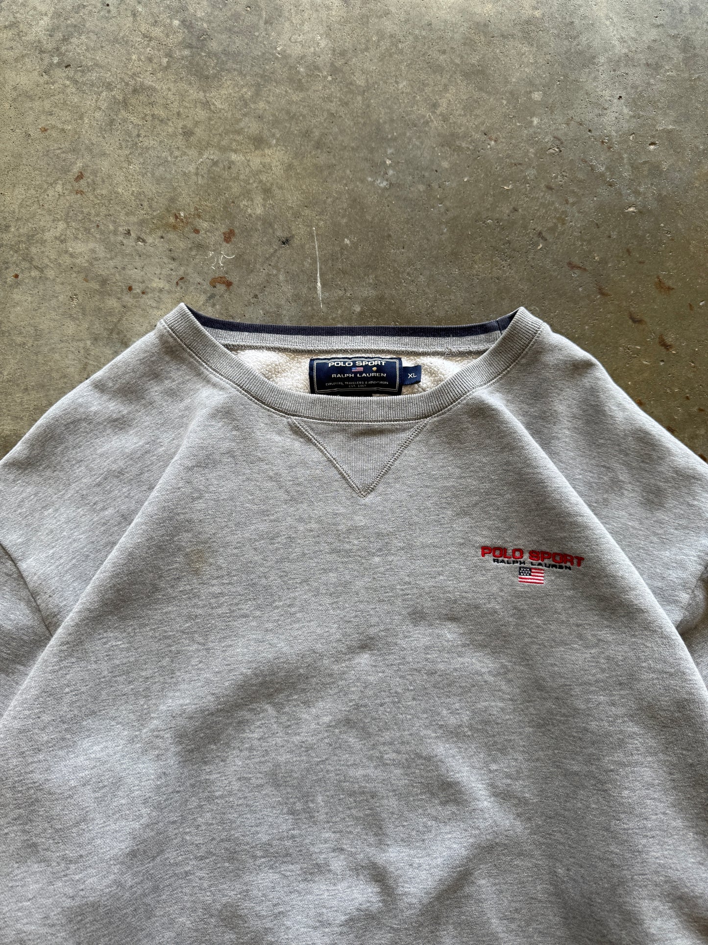 (XL) Vintage Polo Sweatshirt