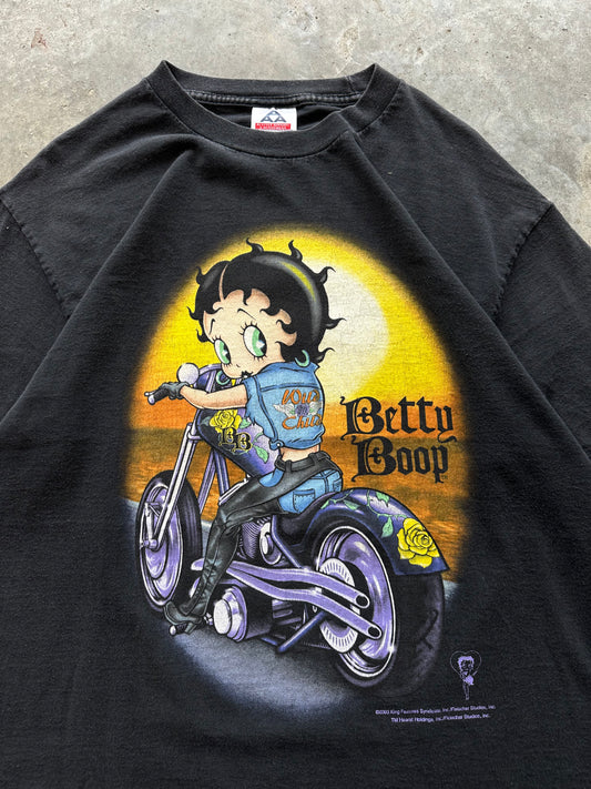 (L) 2003 Vintage Betty Boop Biker Tee