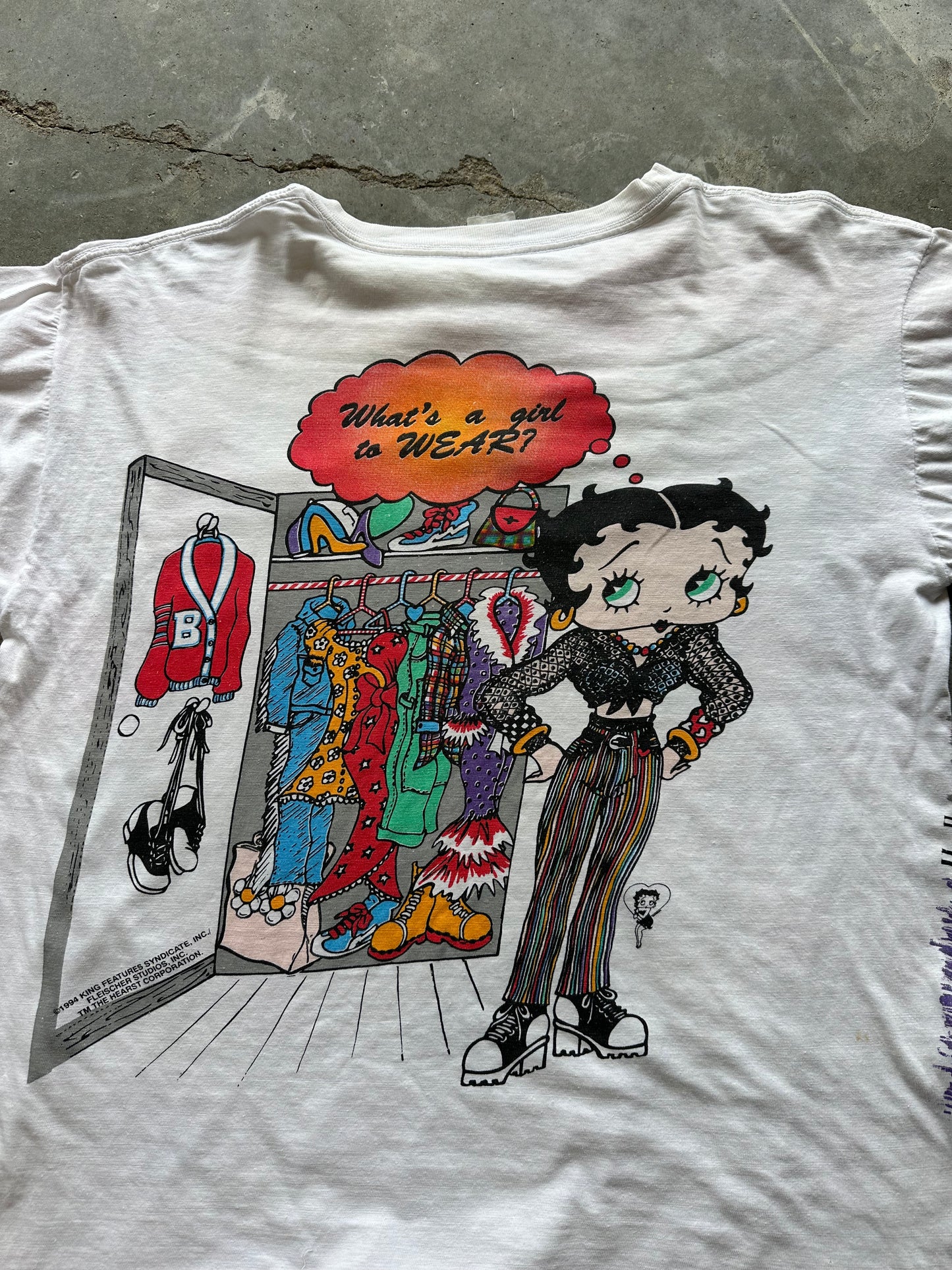 (XL) 1994 Vintage Betty Boop AOP Fashion Tee