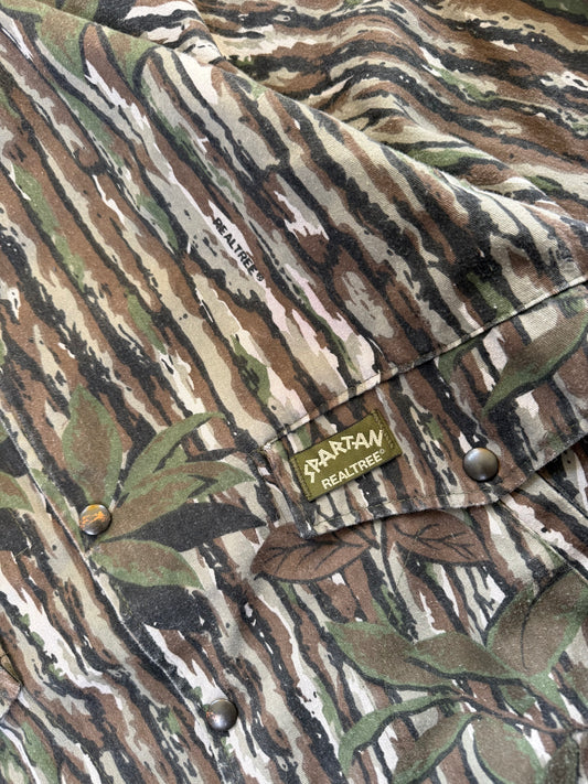 (L) Vintage Camo Button-Up