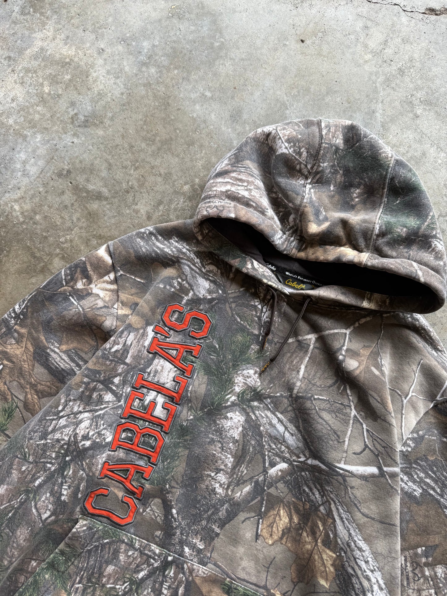 (M) 00s Cabela's Camo Hoodie