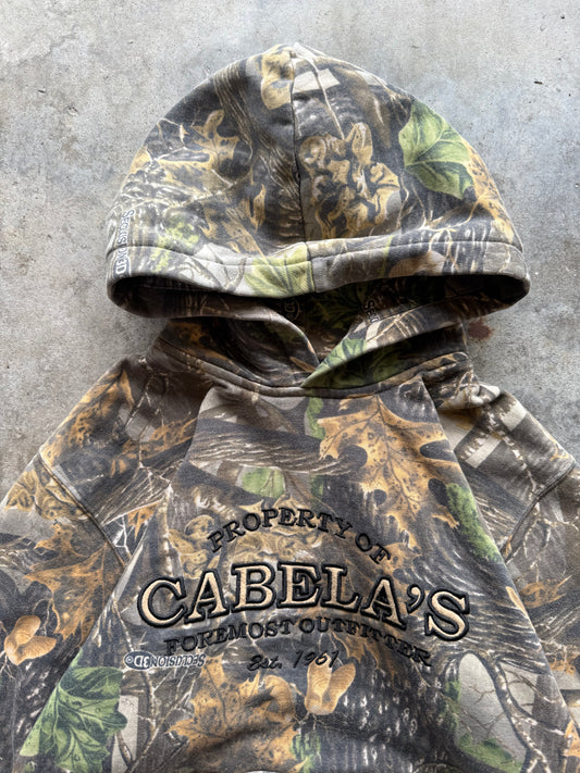 (XS) 00s Cabela's Camo Hoodie