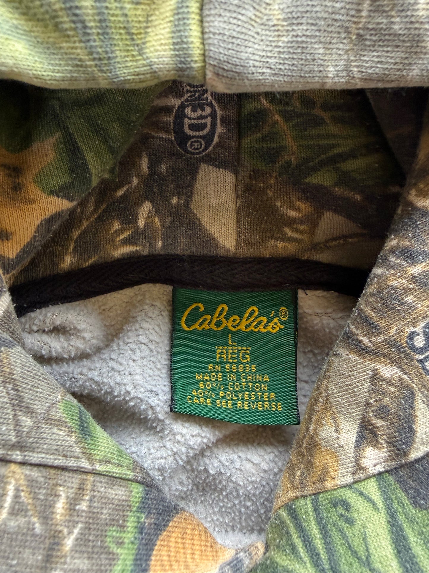 (XS) 00s Cabela's Camo Hoodie