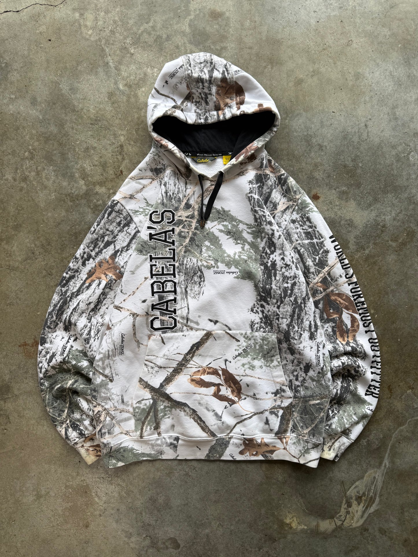 (M) 00s Cabela's Camo Hoodie