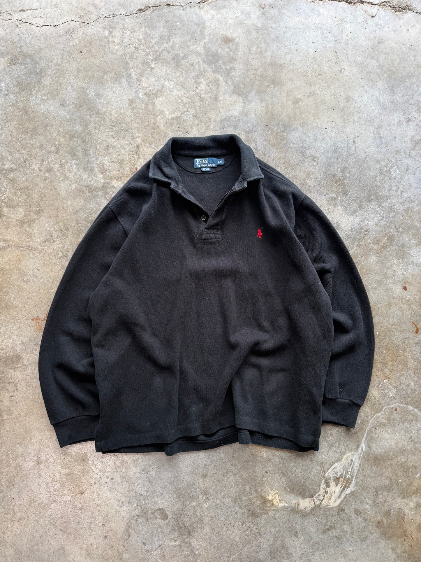 (XXL) Vintage Longsleeve Heavy-Weight Polo