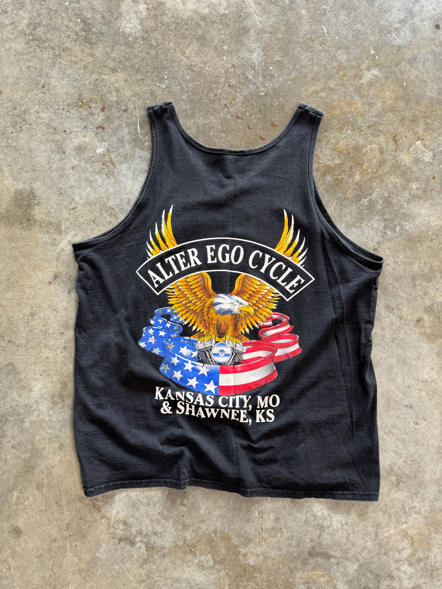 (XL) Vintage Biker Tank-Top