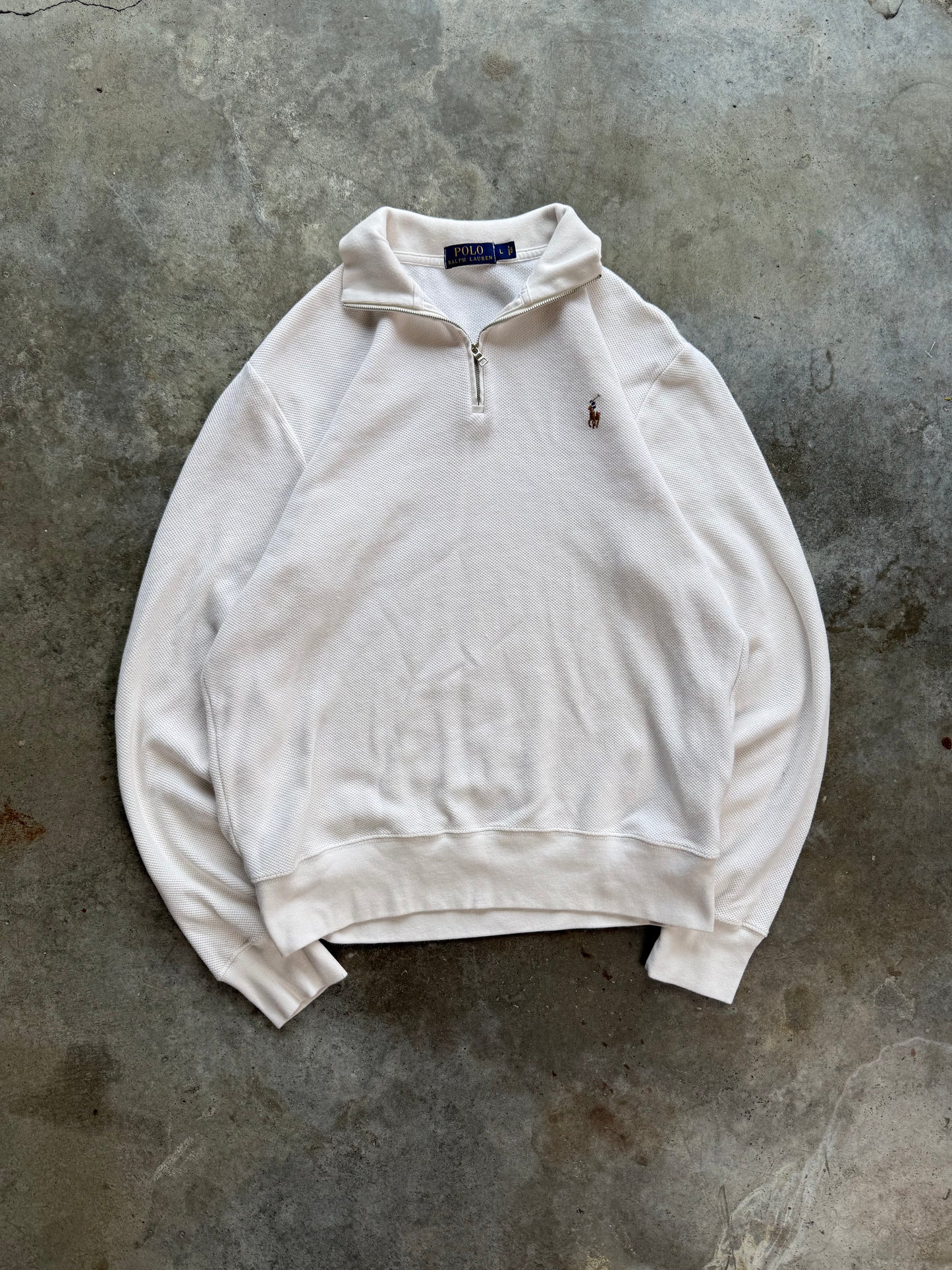 (L) Vintage Polo Quarter-Zip