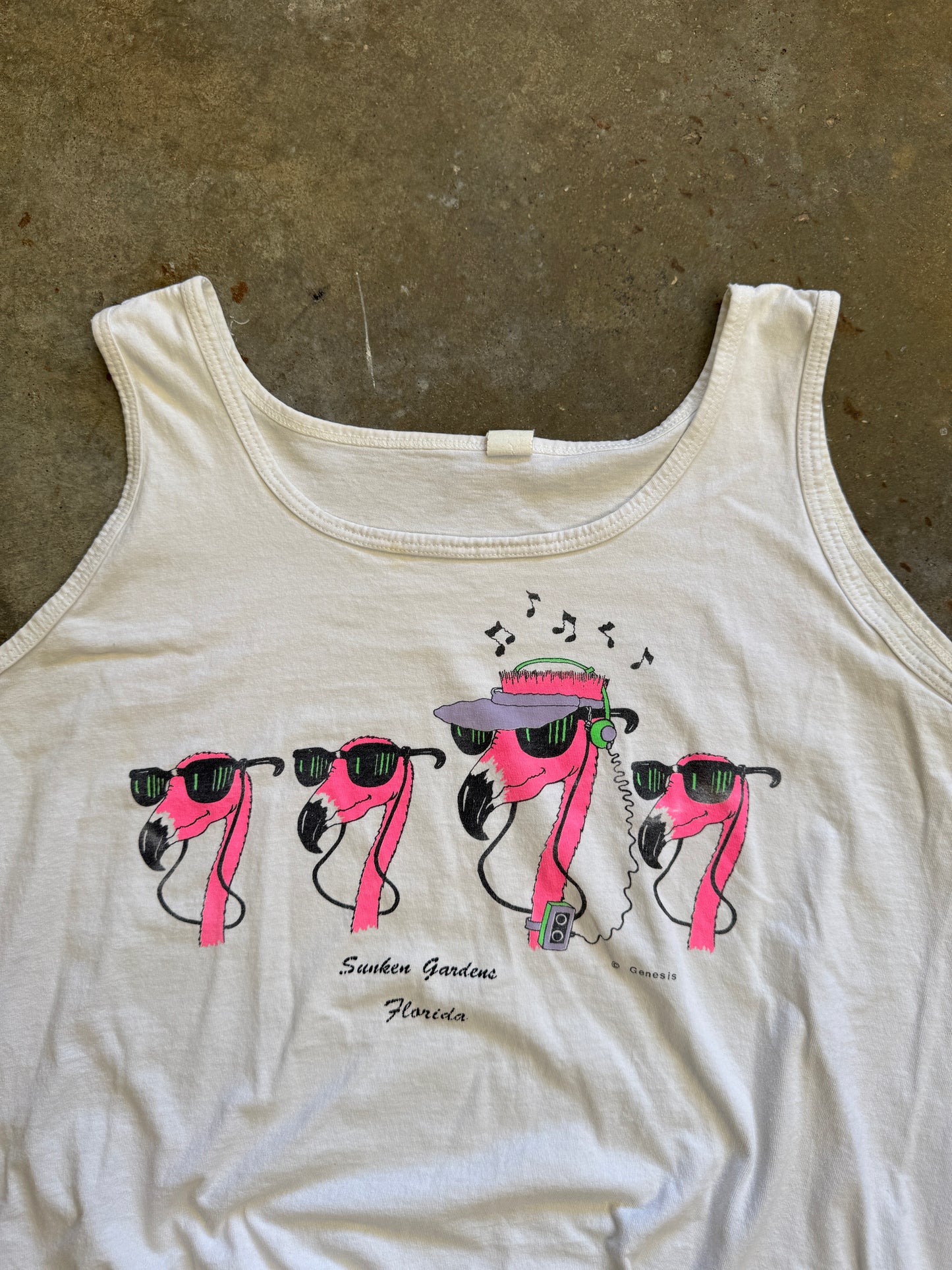 (L) Vintage Flamingo Tank-Top